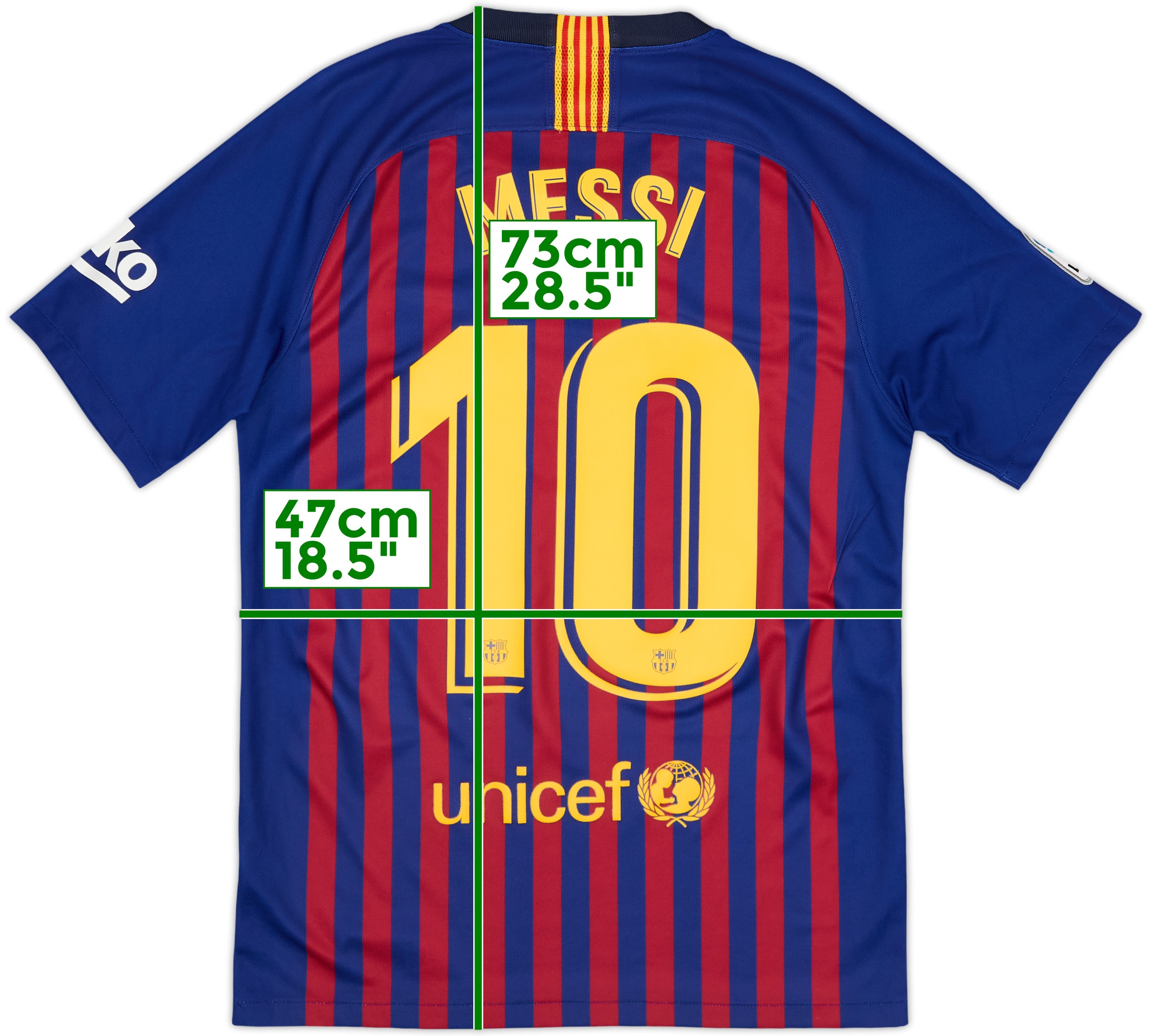 2018-19 Barcelona Home Shirt Messi #10 - 9/10 - (S)
