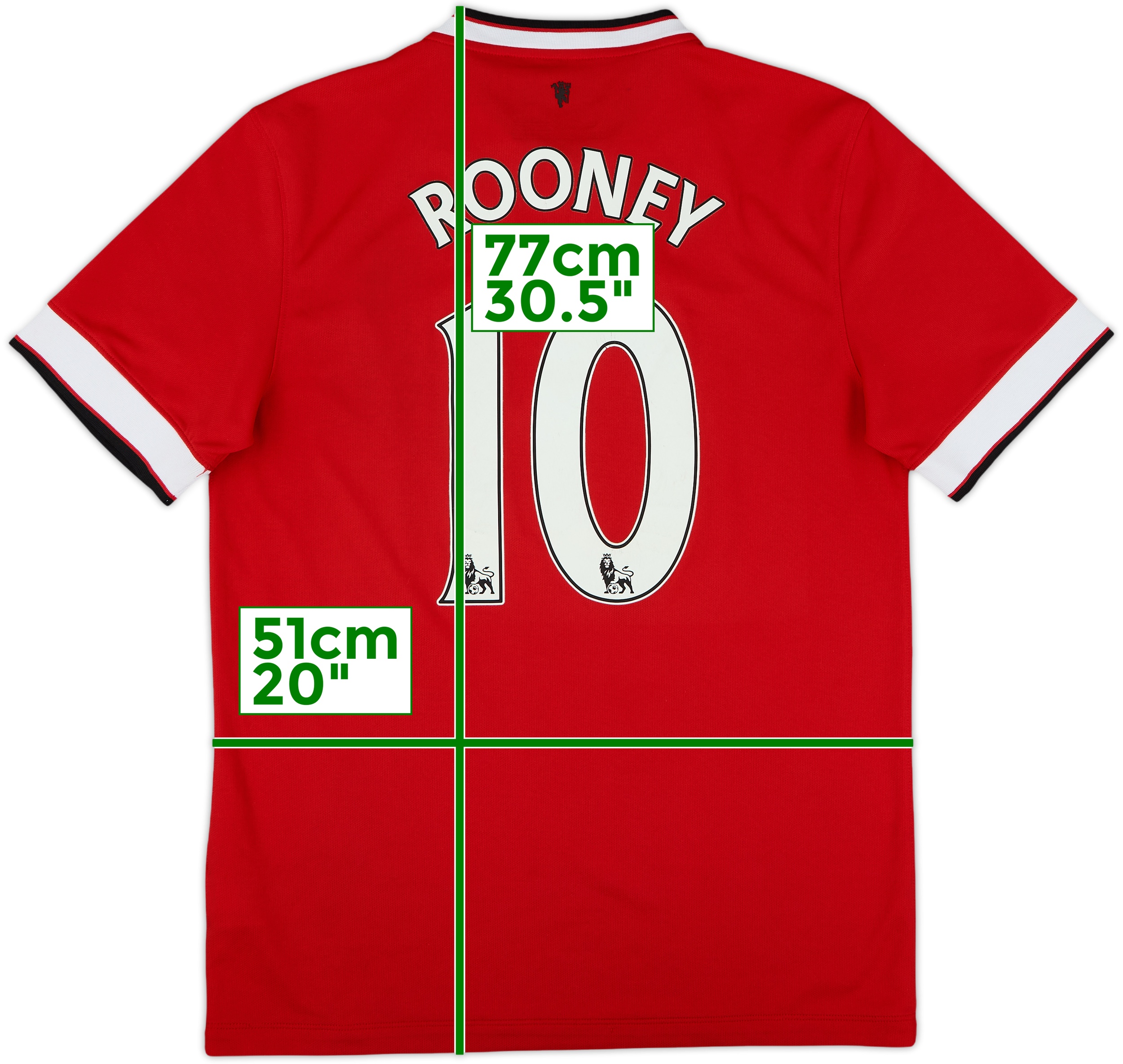 2012-13 Manchester United Home Shirt Rooney #10 - 6/10 - (L