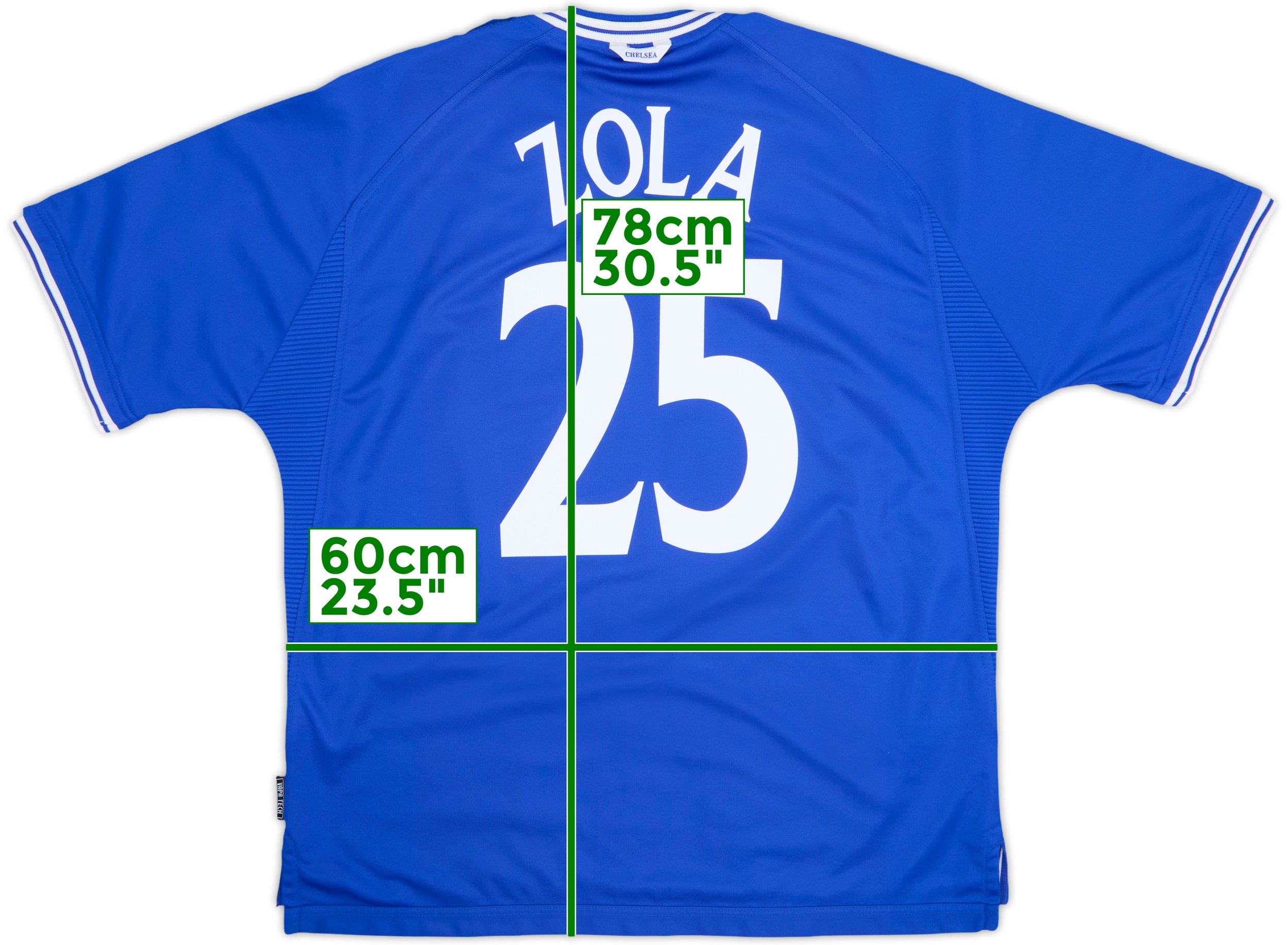 【数々のアワードを受賞】 #25 Zola Shirt Home Chelsea 1999-01 - (XXL) - 8/10 ウェア