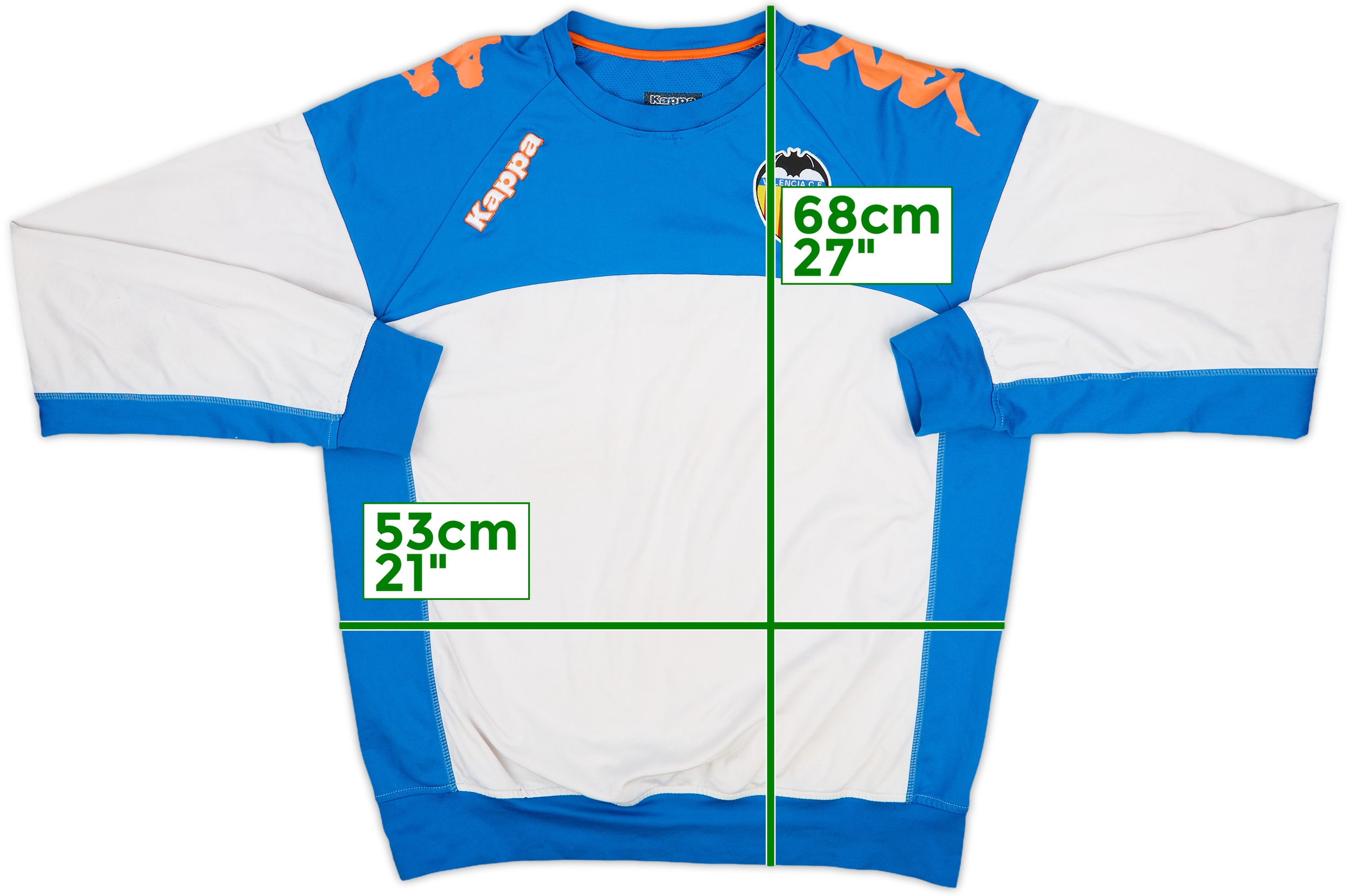 2010-11 Valencia Kappa Sweat Top - 5/10 - (M)