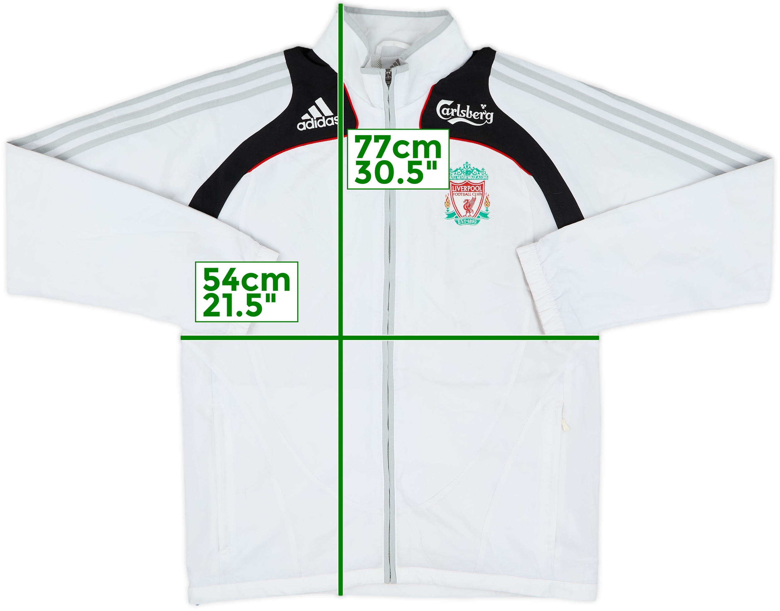 2008-09 Liverpool adidas Track Jacket - 8/10 - (M/L)