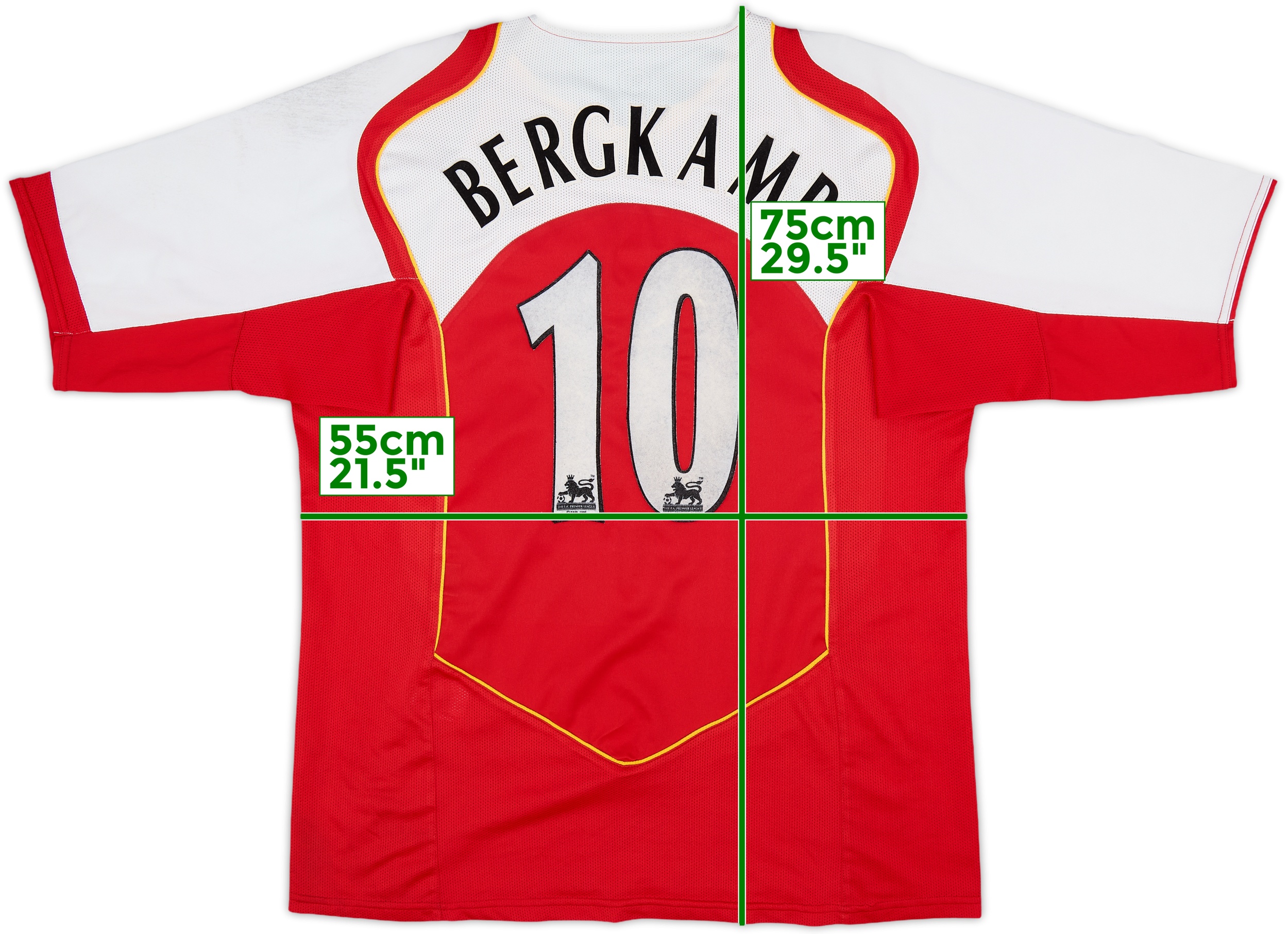 2004-05 Arsenal Home Shirt Bergkamp #10 - 8/10 - (L)
