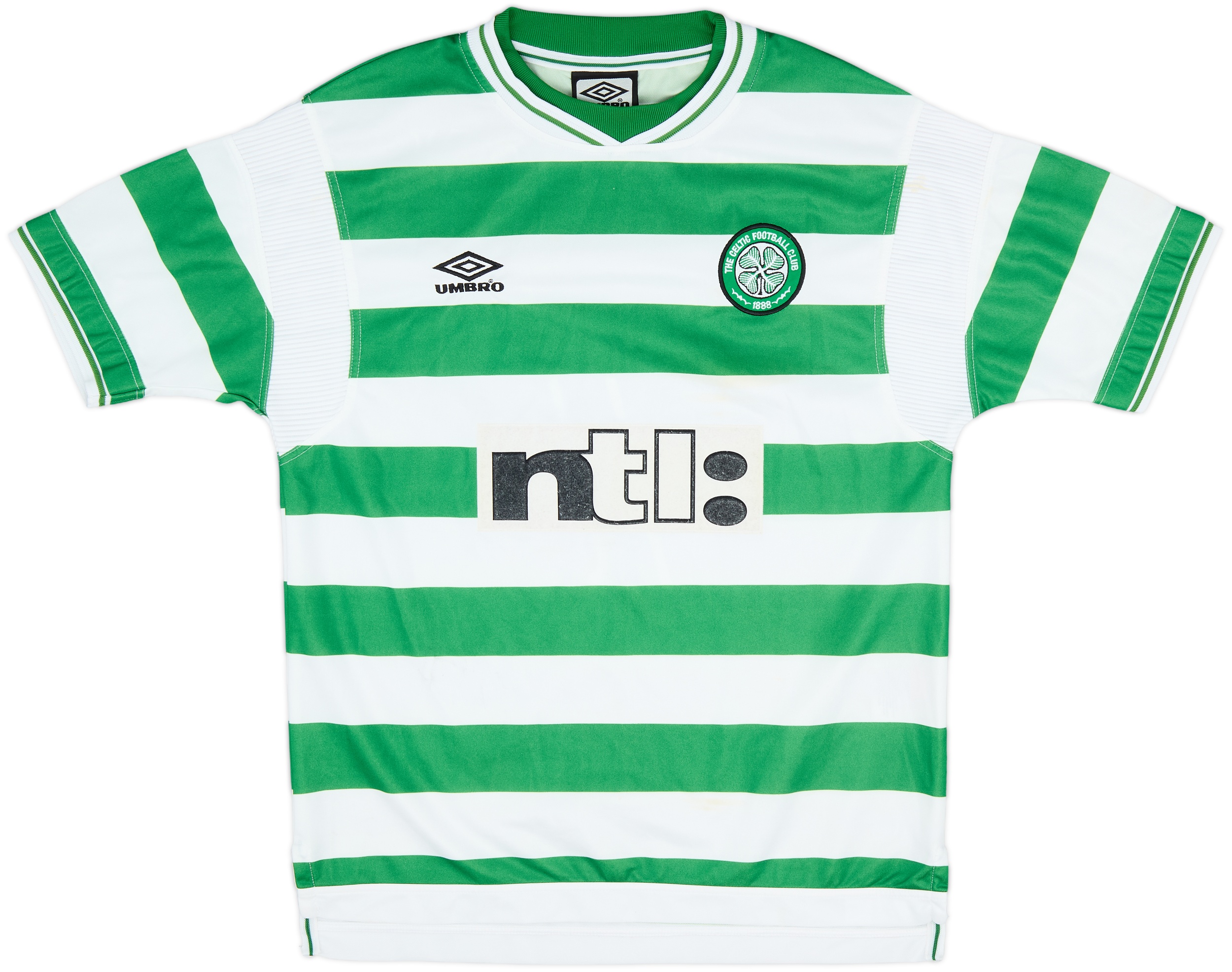 ウェア Celtic 1998/99 Home Uniform #7 LARSSON 1999-01 Celtic Home Shirt Larsson #7 - 9/10 - (XL)
