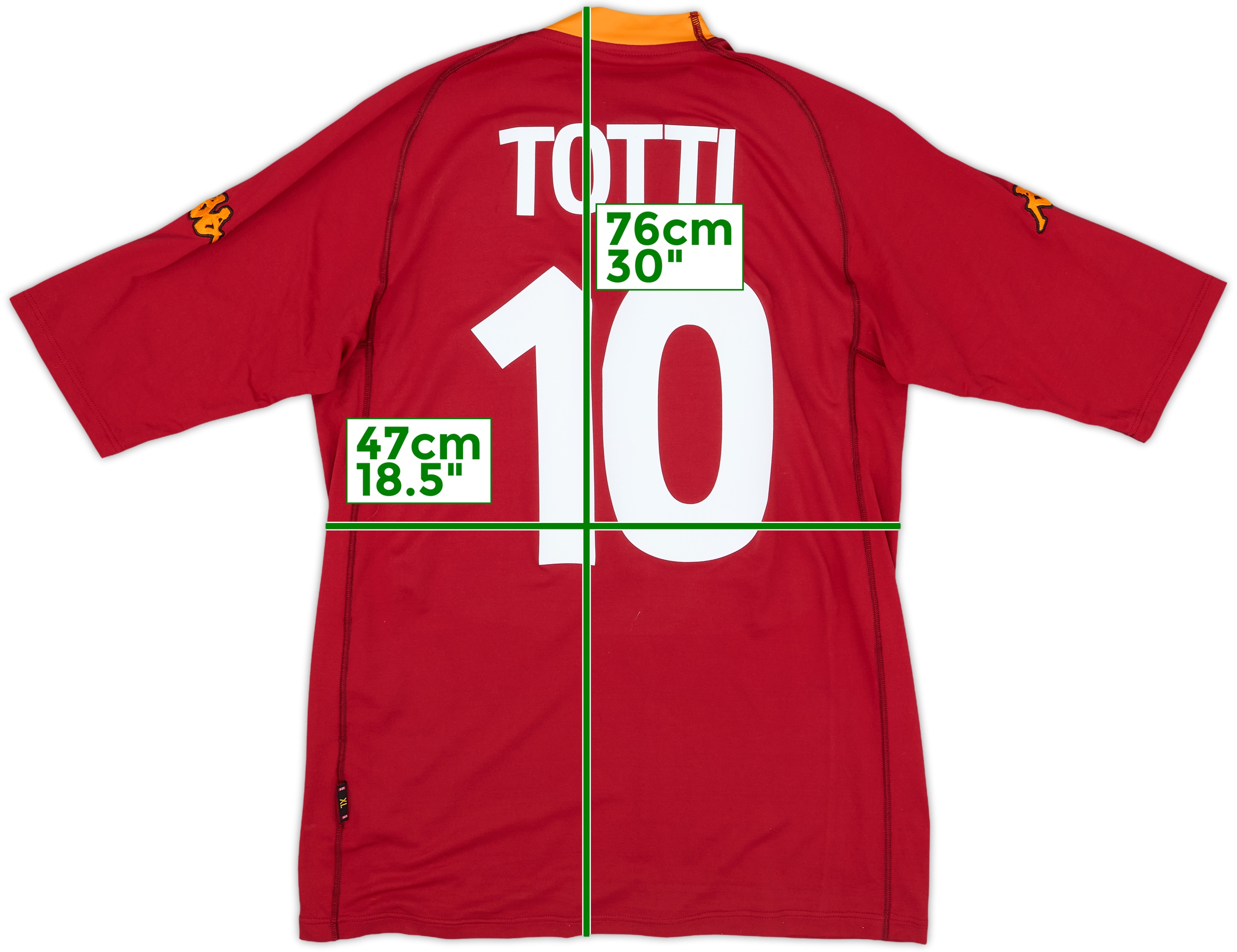 2000-01 Roma Home Shirt Totti #10 - 8/10 - (XL)