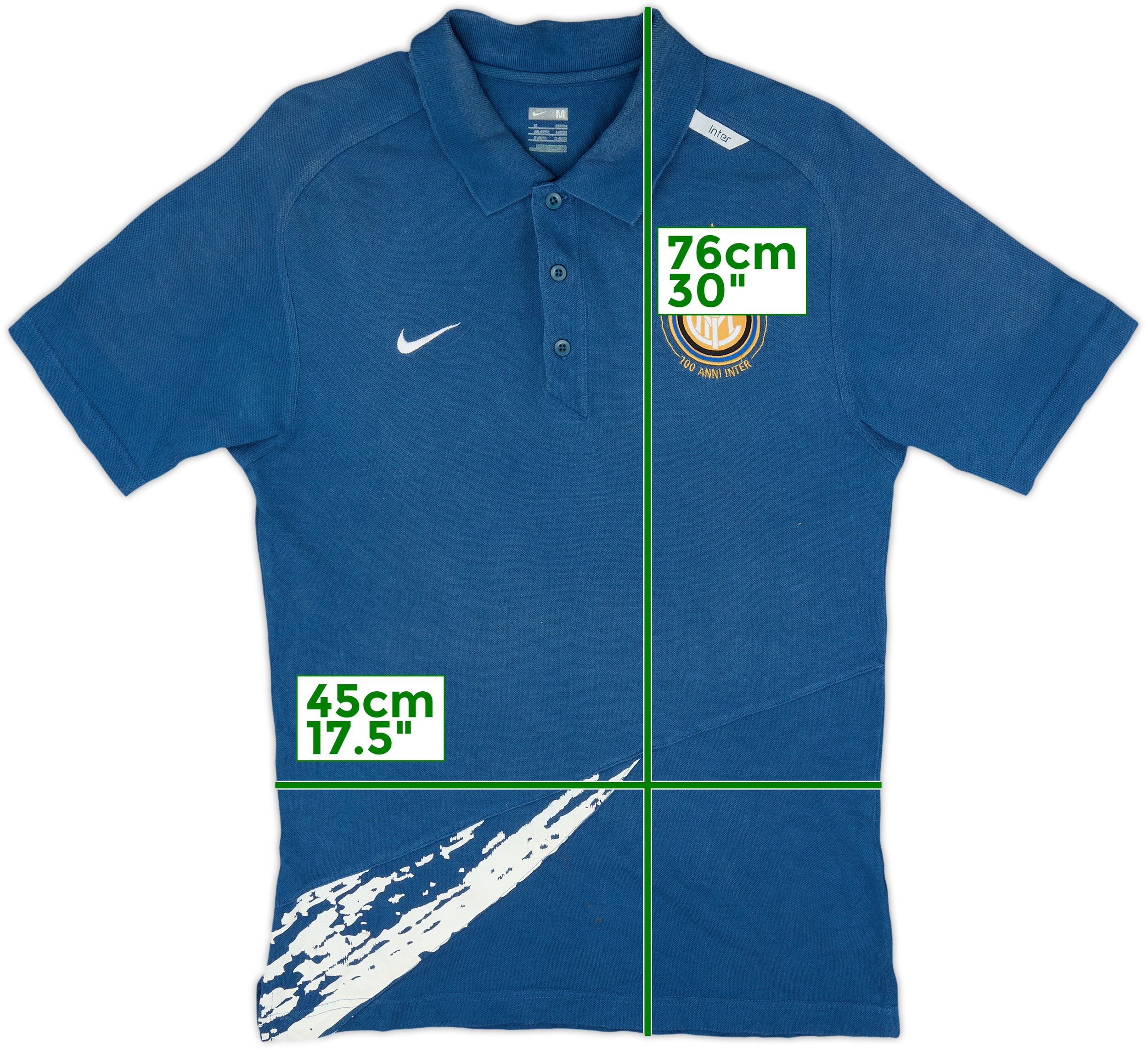 2007-08 Inter Milan Nike Polo Shirt - 8/10 - (M)
