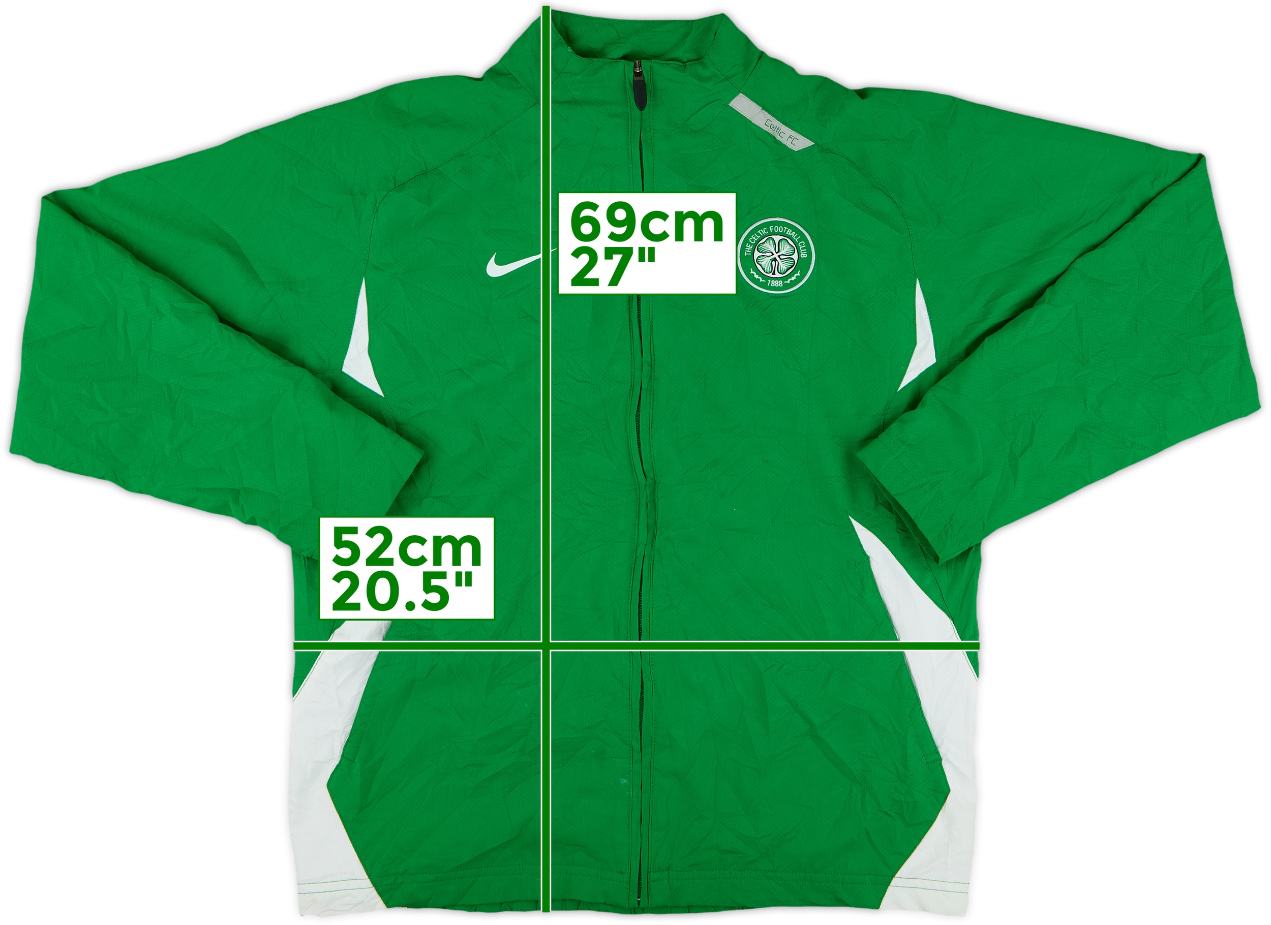 2007-08 Celtic Nike Track Jacket - 7/10 - (XL.Boys)