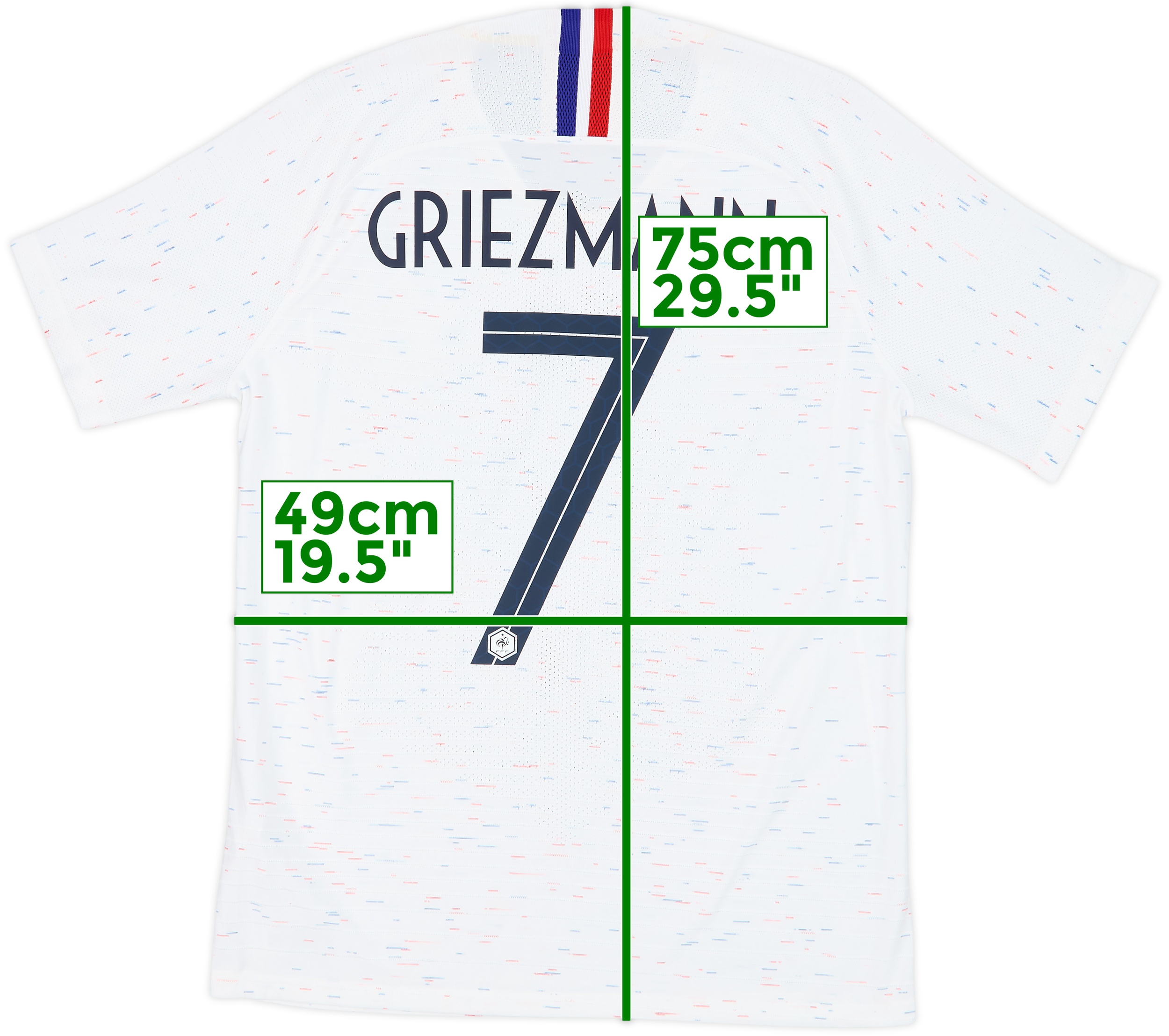 [美品] フランス代表2018年レプリカユニフォーム Griezmann 7 2018 France Authentic Away Shirt Griezmann #7 - 8/10 - (M)