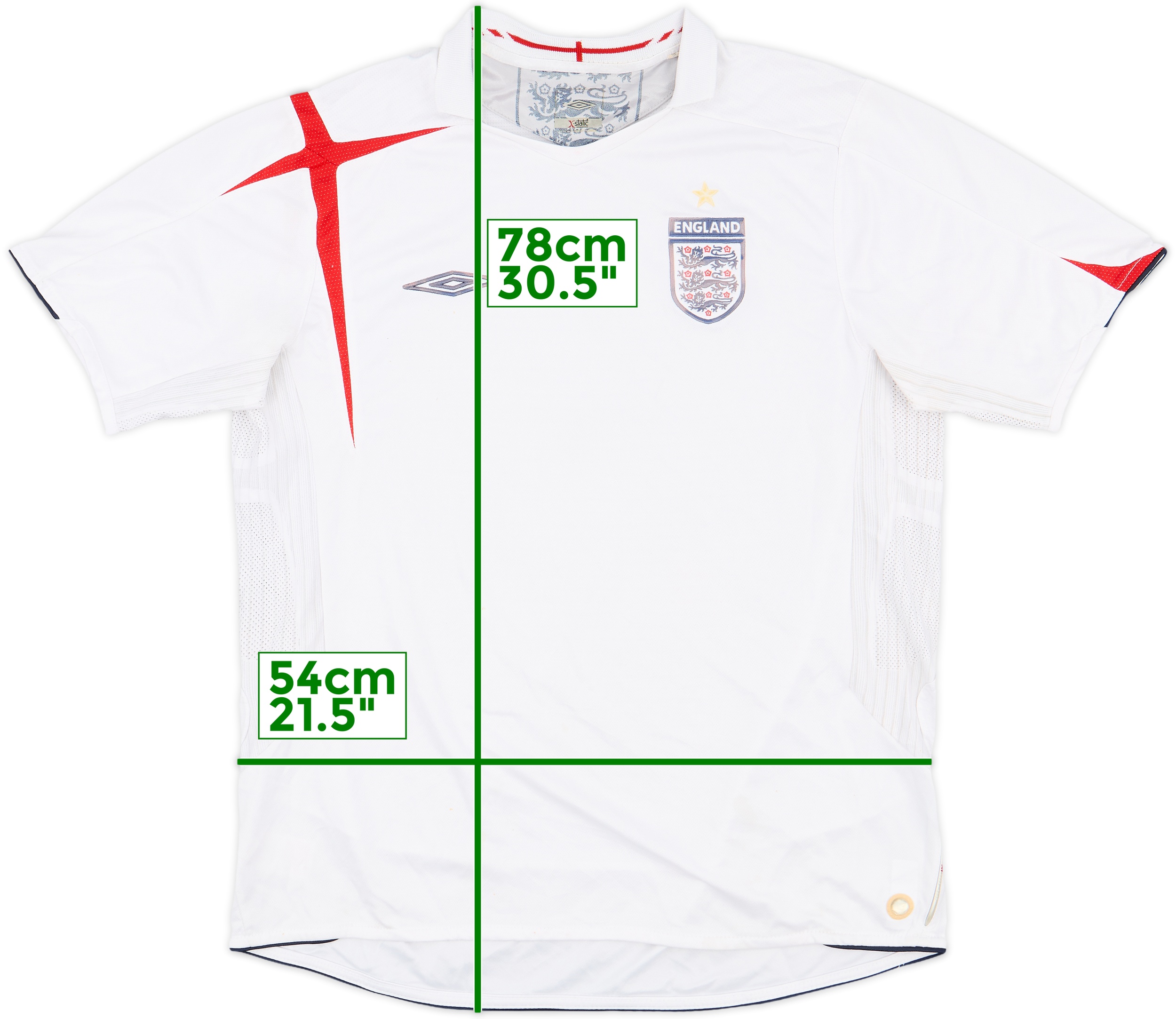 ウェア England 03-05 Home kit 2003-05 England Umbro Home Shirt *w/tags* XL 00779421