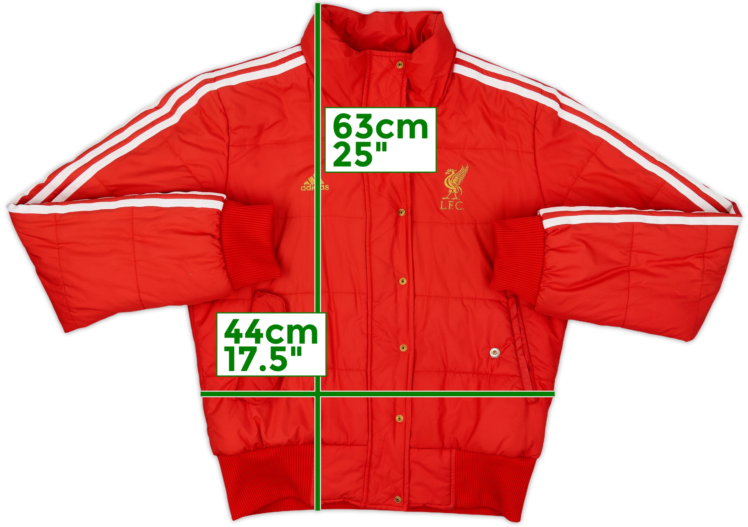 2007-08 Liverpool adidas Puffer Jacket - 8/10 - (M.Boys)