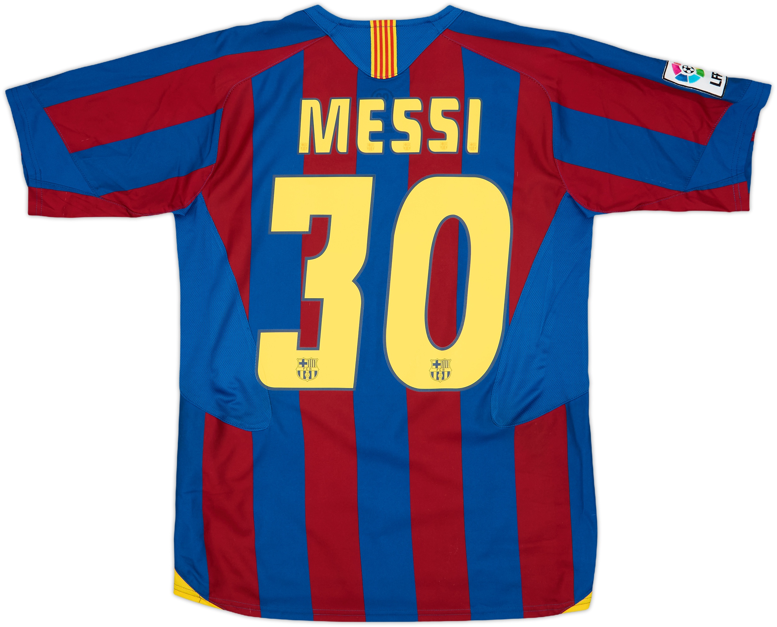 2005-06 Barcelona Home Shirt Messi #30 - 10/10 - (XL.Boys)