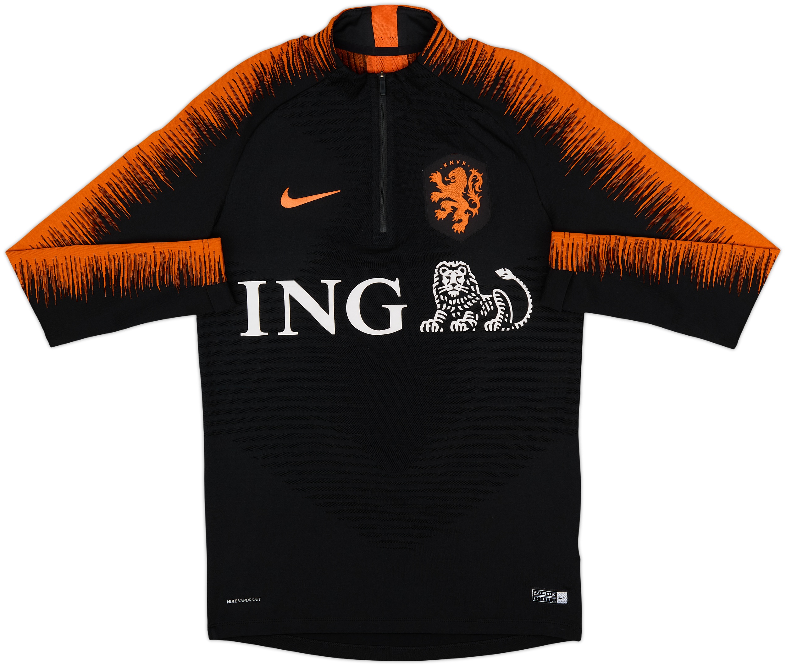 2018-19 Netherlands Nike Player Issue 1/4 Zip Drill Top - 8