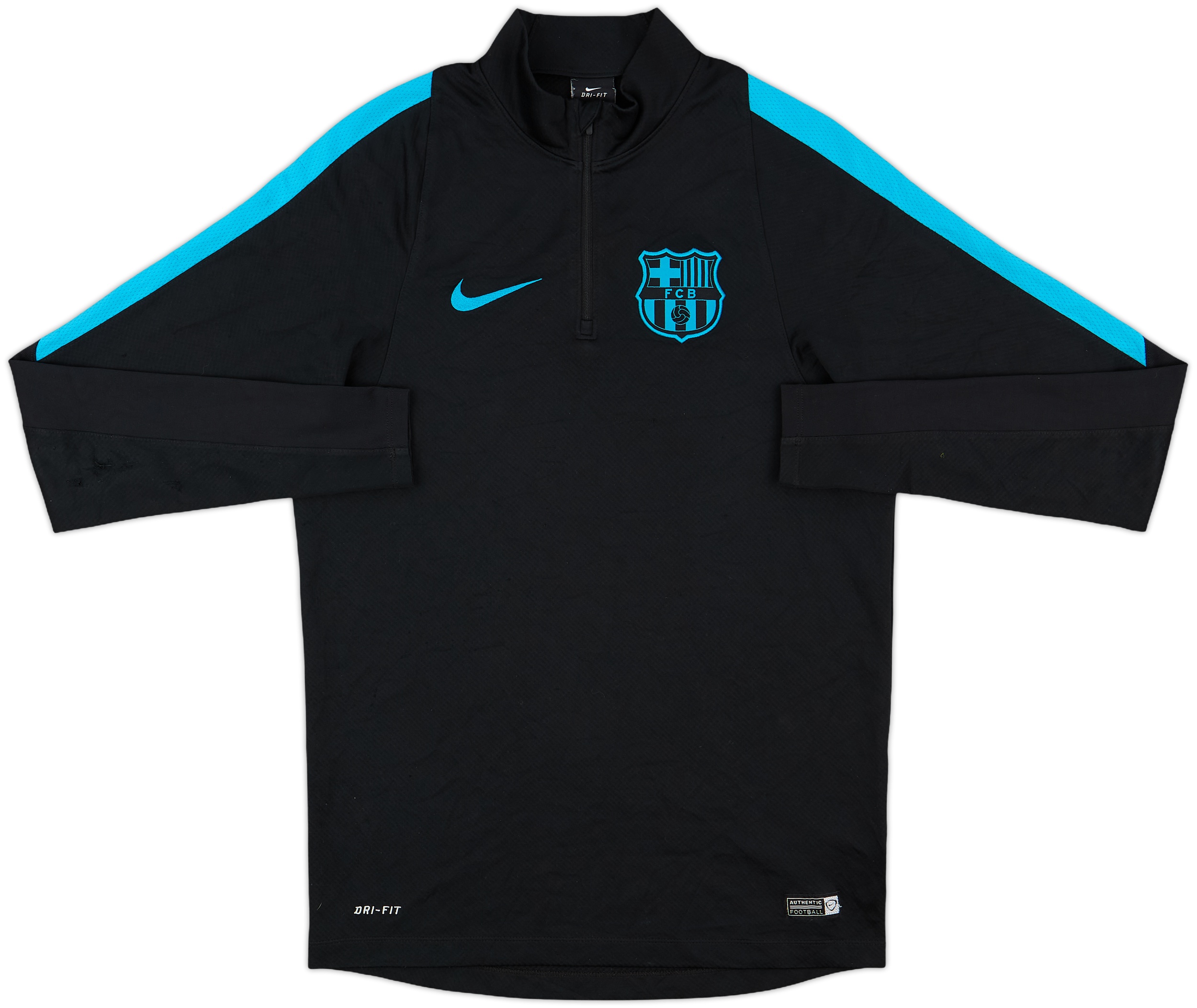2015-16 Barcelona Nike 1/4 Zip Drill Top - 5/10 - (S)