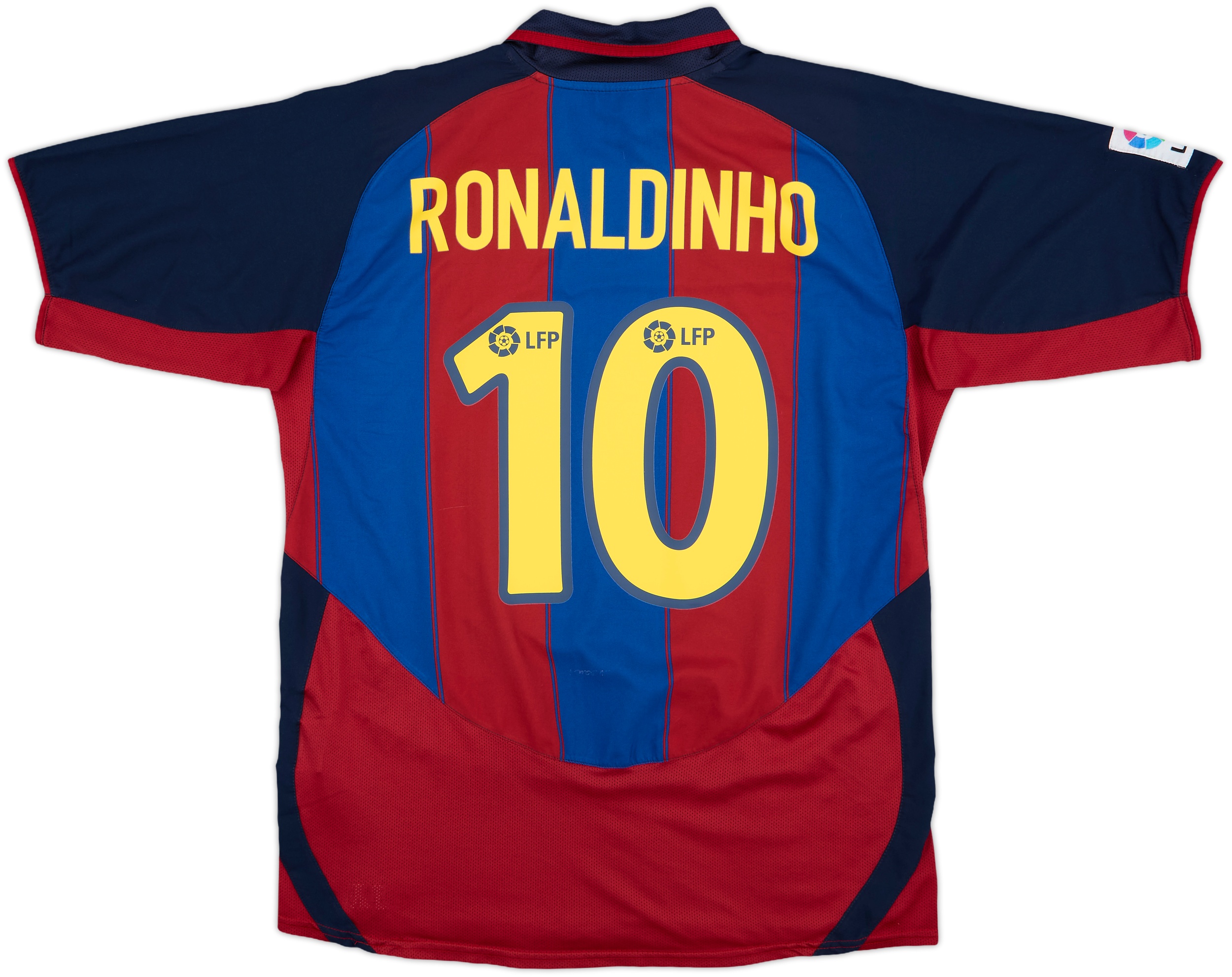 2003-04 Barcelona Home Shirt Ronaldinho #10 - 8/10 - (L)