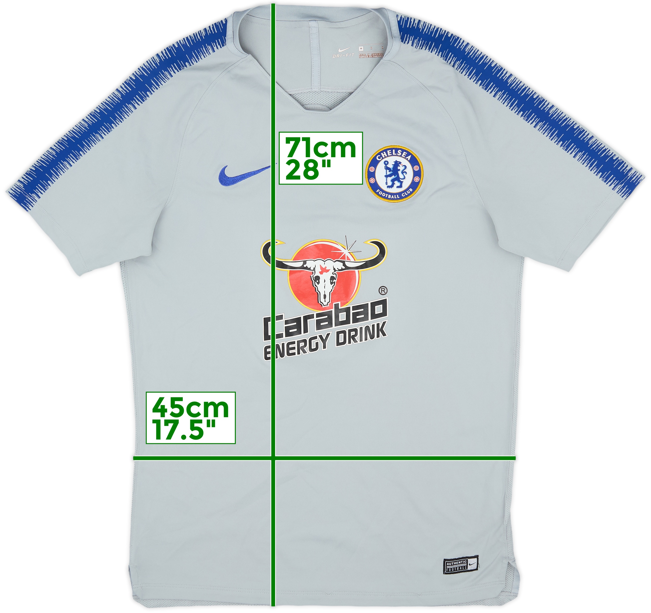 【US規格】希少 NIKE KRONBORG CUP 2018 サッカーシャツ 2018-19 Chelsea Nike Training Shirt - 8/10 - (M)