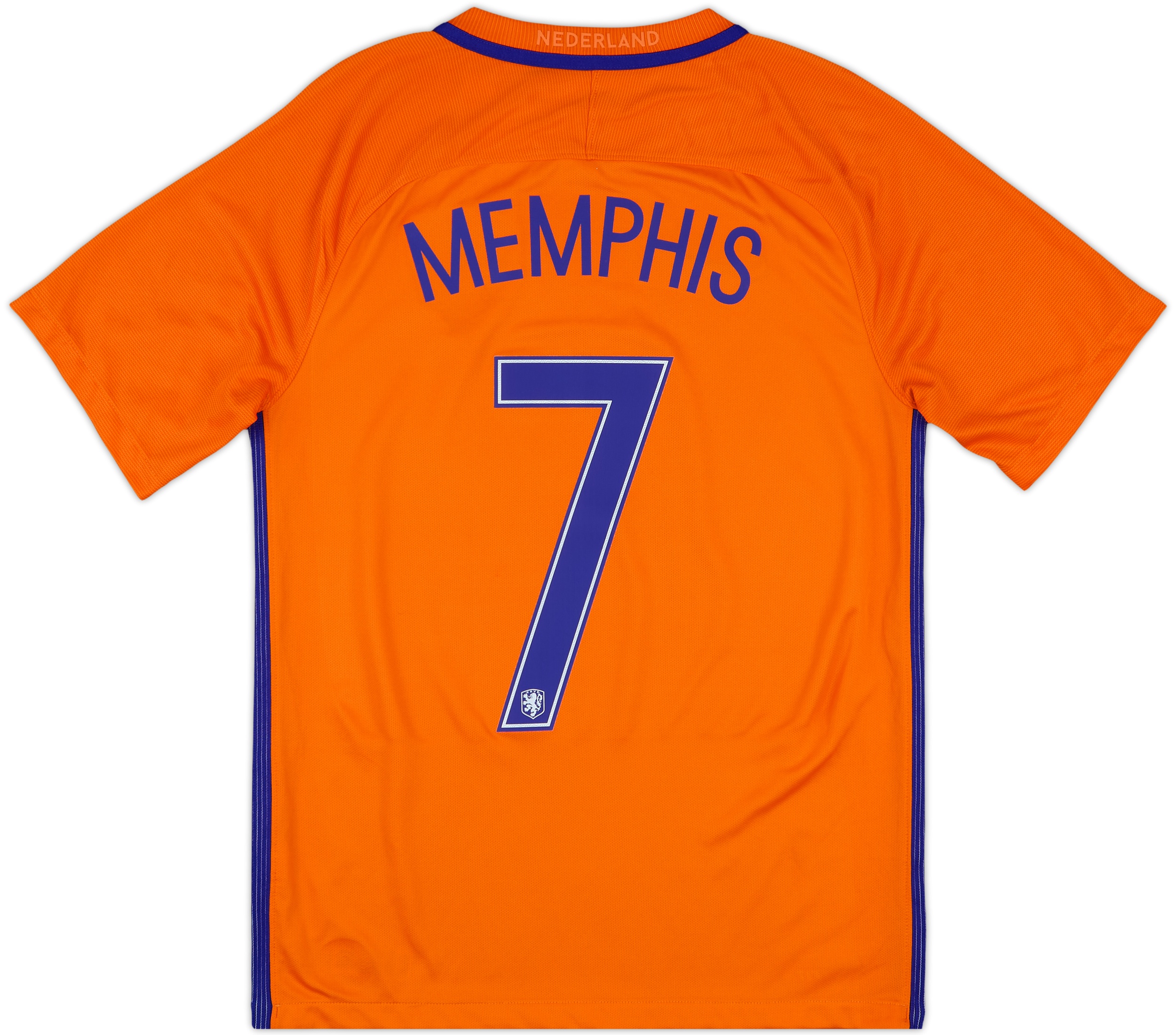 2016 Netherlands Home Shirt Memphis #7 9/10 (S)