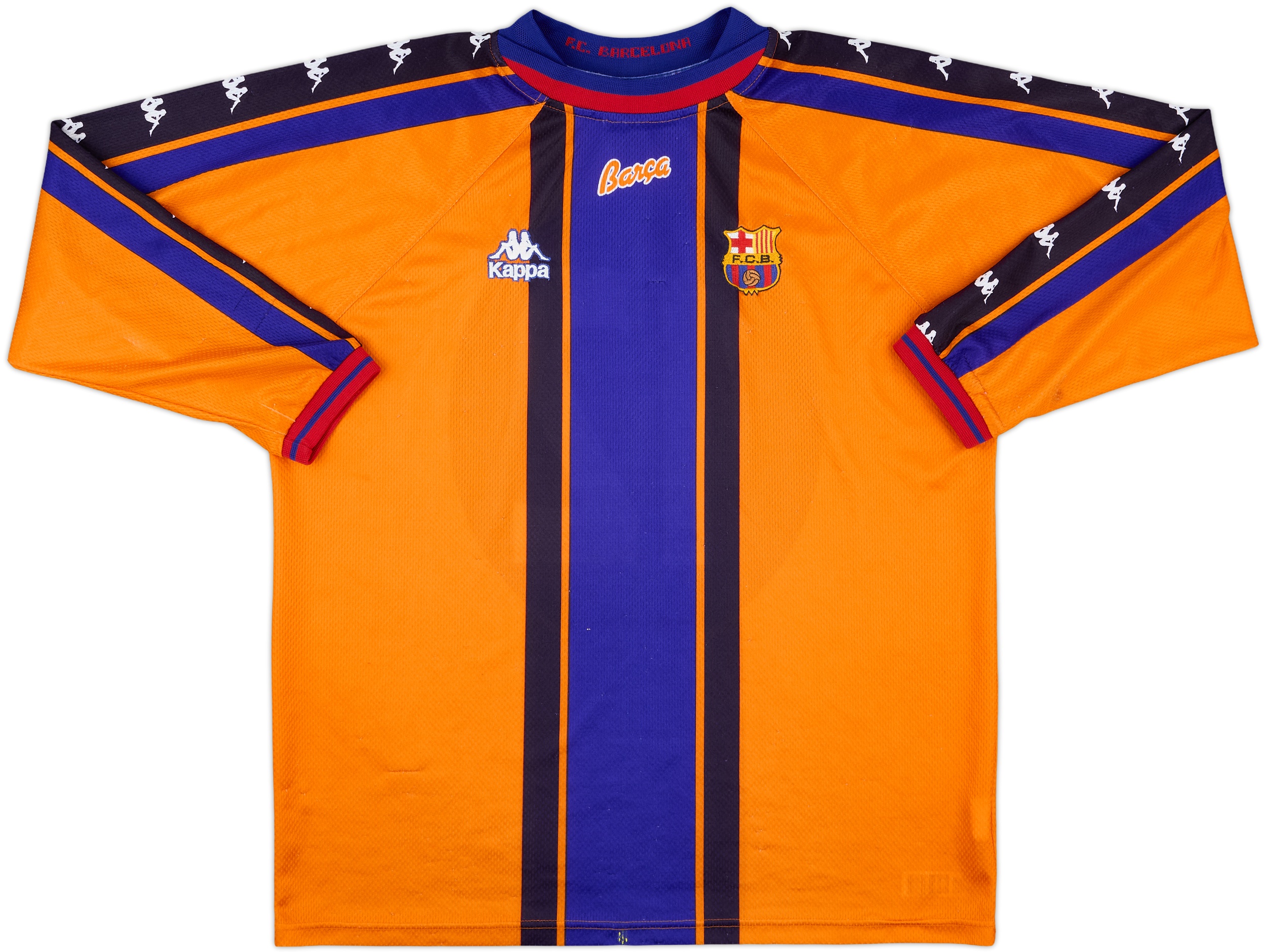 Kappa FC Barcelona サッカーシャツ ユニフォーム l Vintage Rare F.C Barcelona Kappa Jersey Size L | eBay