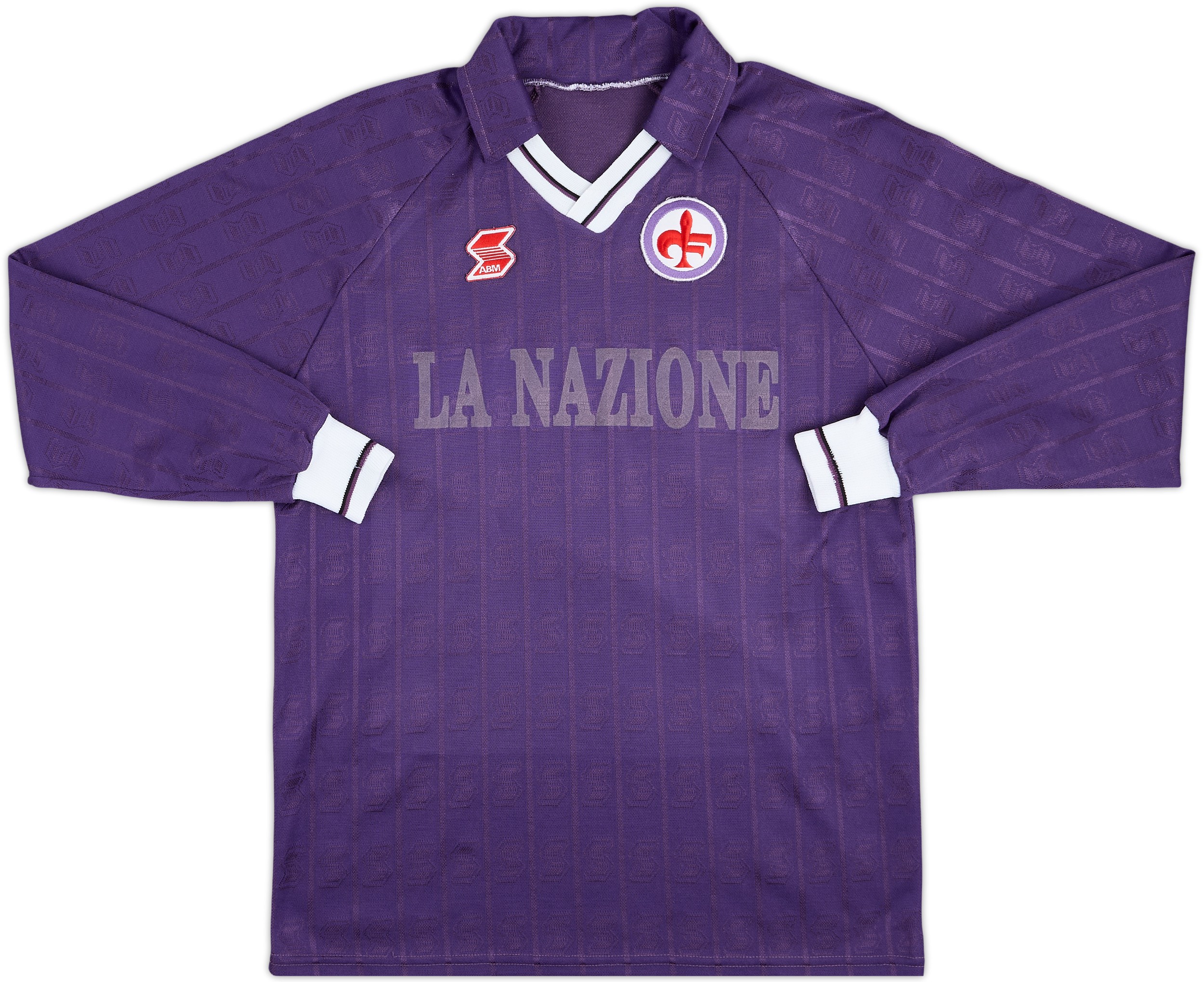 1990-91 Fiorentina Home L/S Shirt - 4/10 - (M/L)