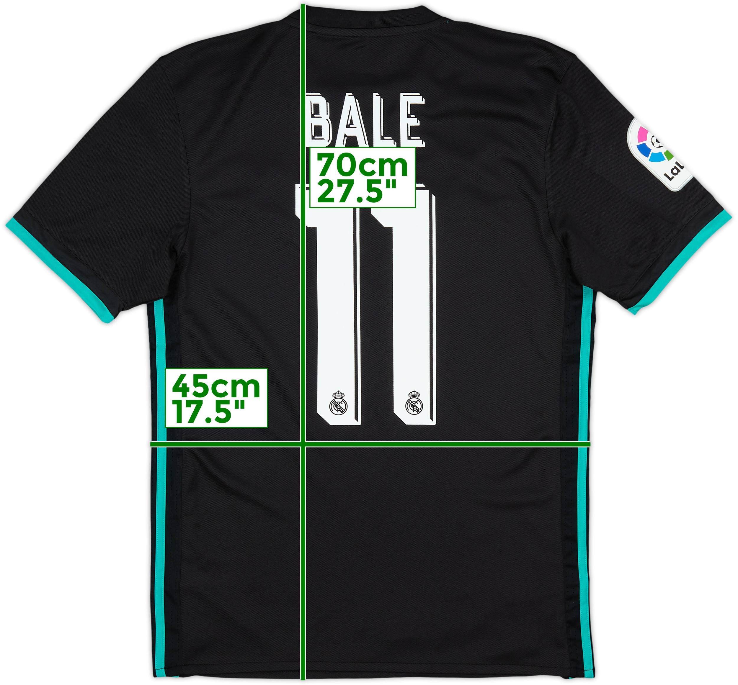 【正規17-18 Real Madrid  L/S BALE #11】 2017-18 Real Madrid Away Shirt Bale #11 (S)