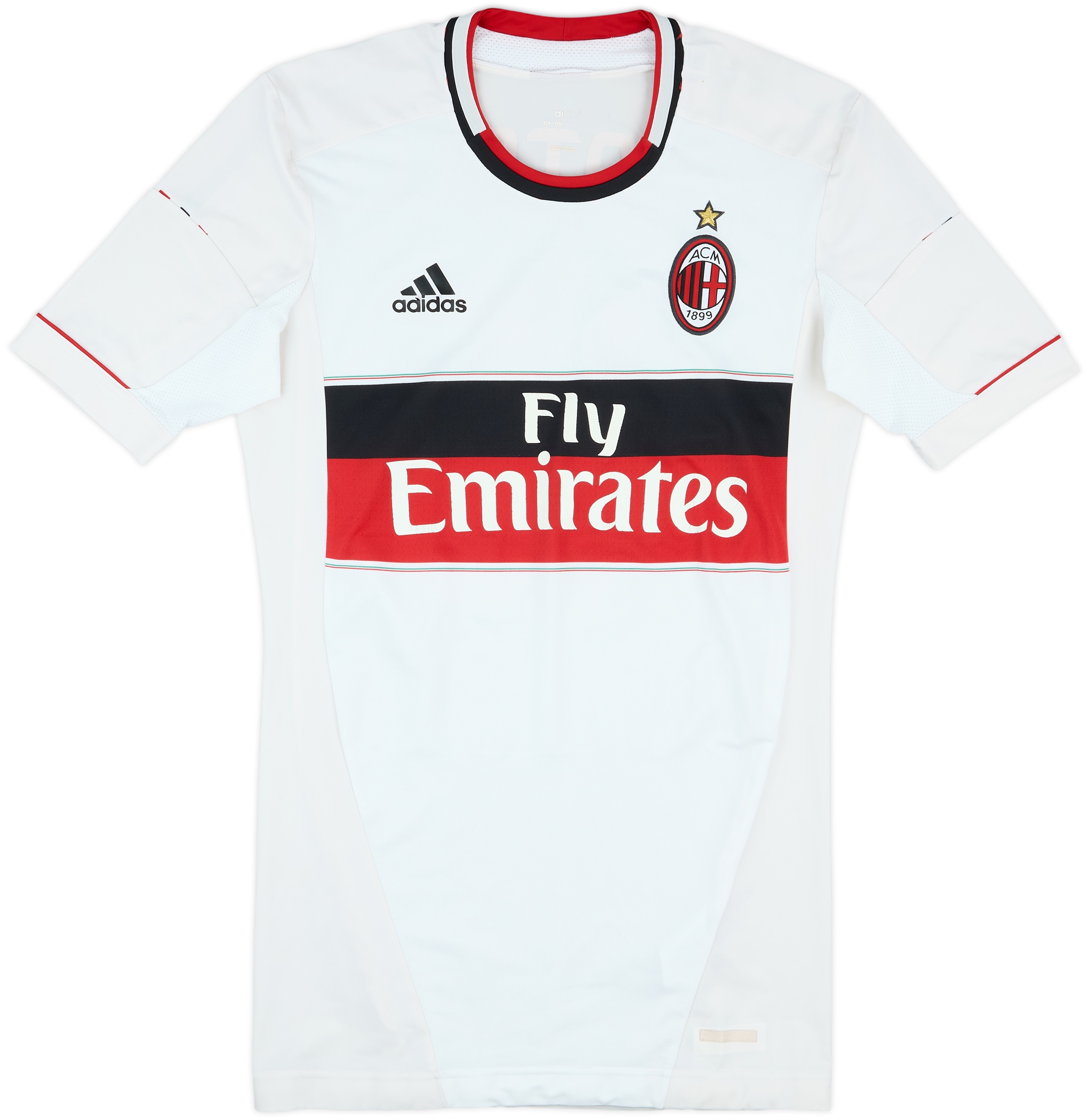 2012-13 AC Milan Player Issue TechFit Signed Away Shirt