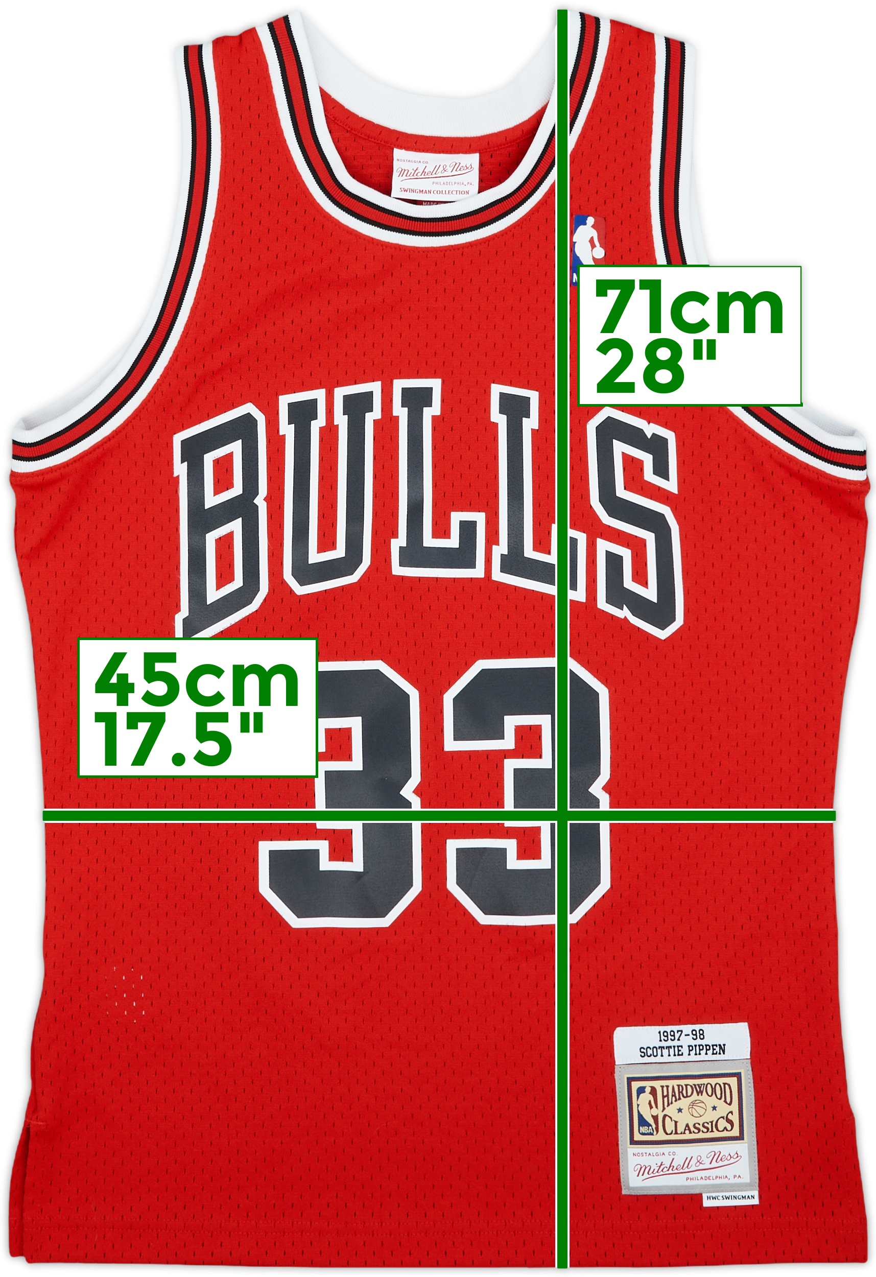 シカゴ・ブルズ PIPPEN 33 BULLS NBA ゲームシャツ Mitchell & Ness NBA Chicago Bulls Pippen 33 Mesh Game Shirt
