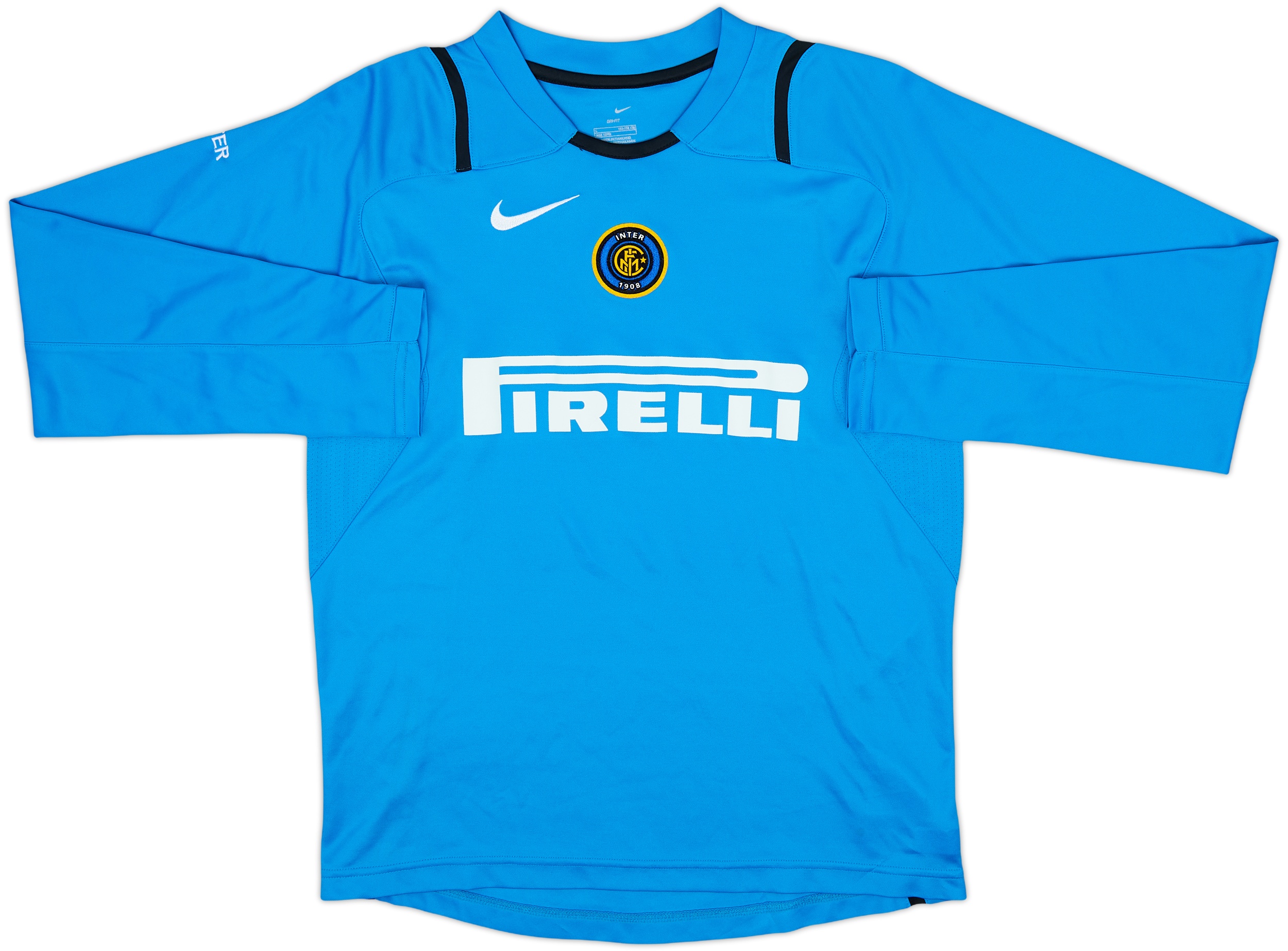 ウェア NIKE INTER MILANO 07/08 GAME SHIRT 2006-07 Inter Milan Nike Training L/S Shirt - 6/10 - (L.Boys)