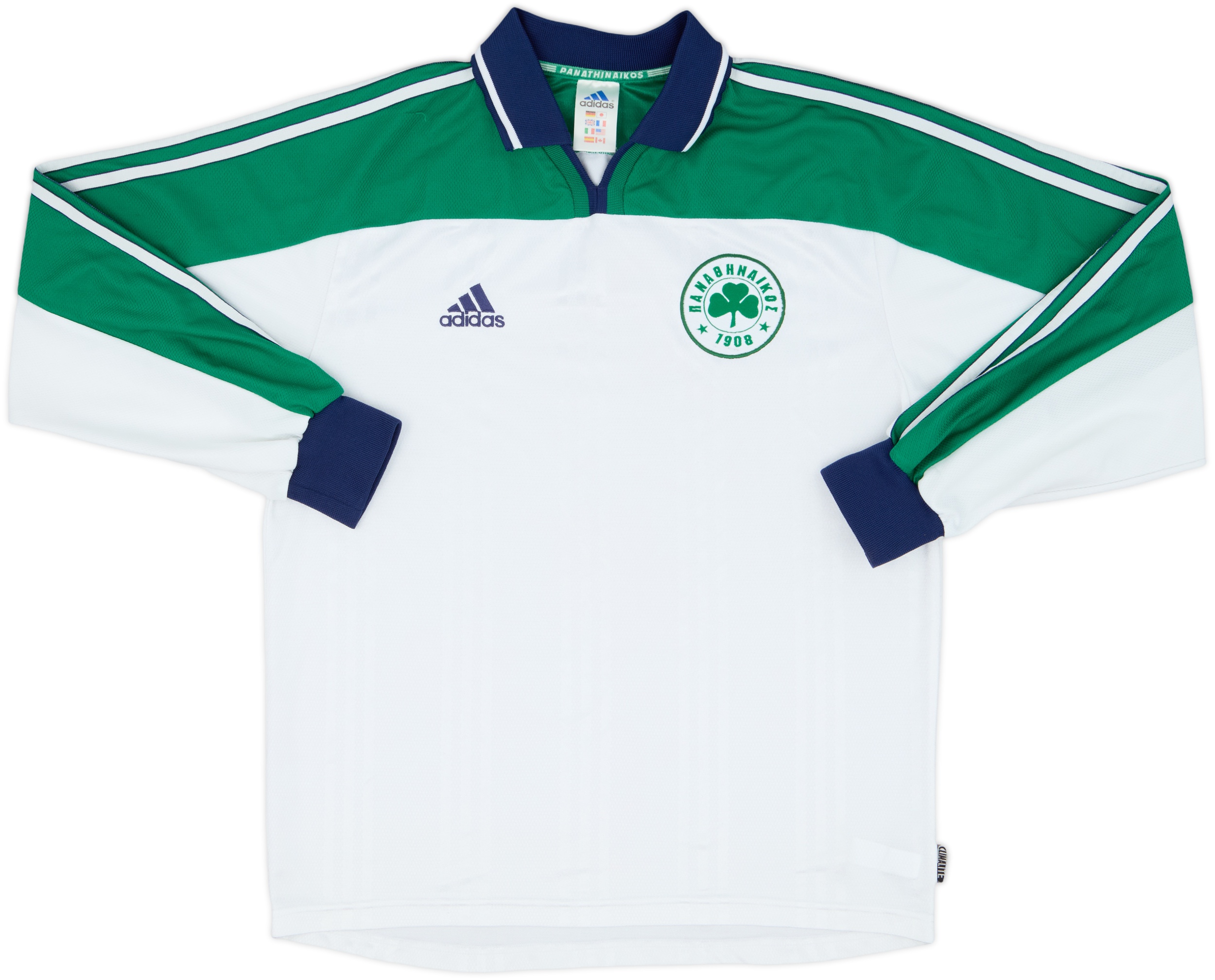 2001-02 Panathinaikos Player Issue Away L/S Shirt - 6/10 - (M)