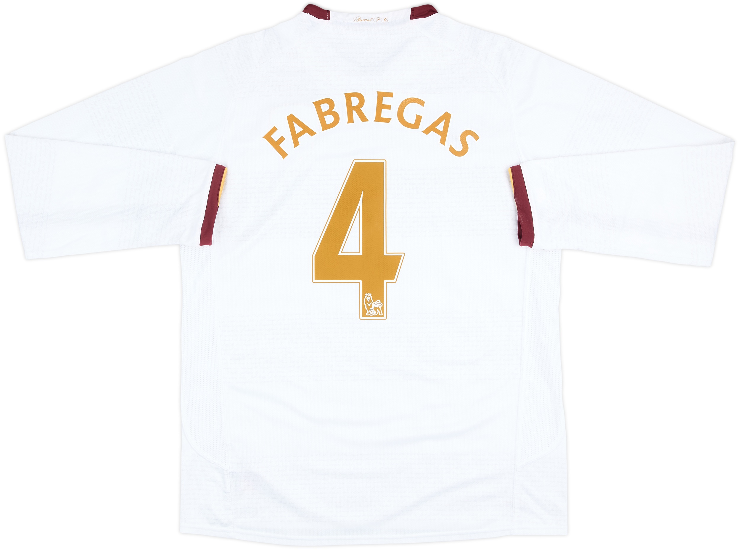 2007-08 Arsenal Away L/S Shirt Fabregas #4 - 7/10 - (M)