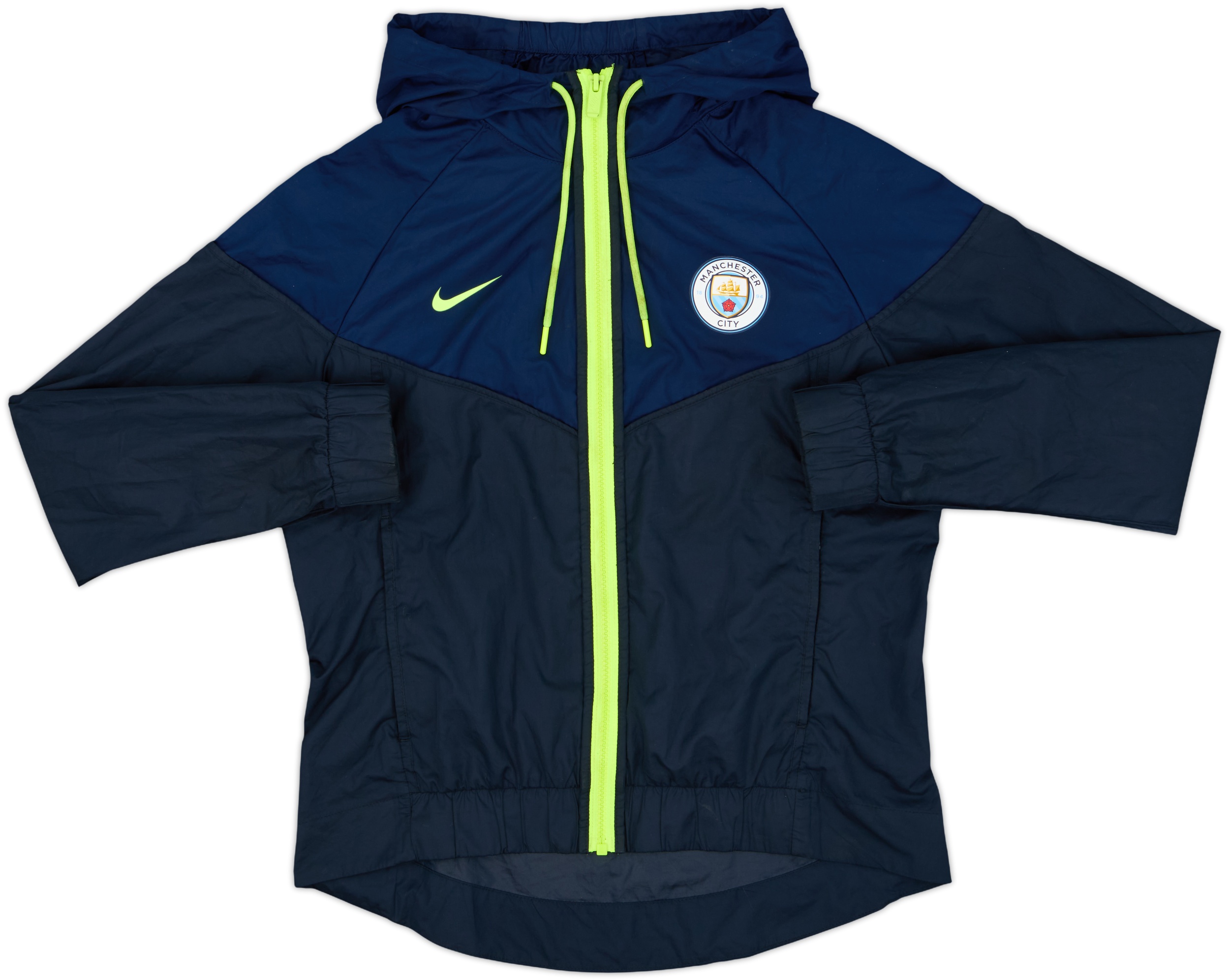 2018-19 Manchester City Nike Hooded Track Jacket - 8/10 - (S)