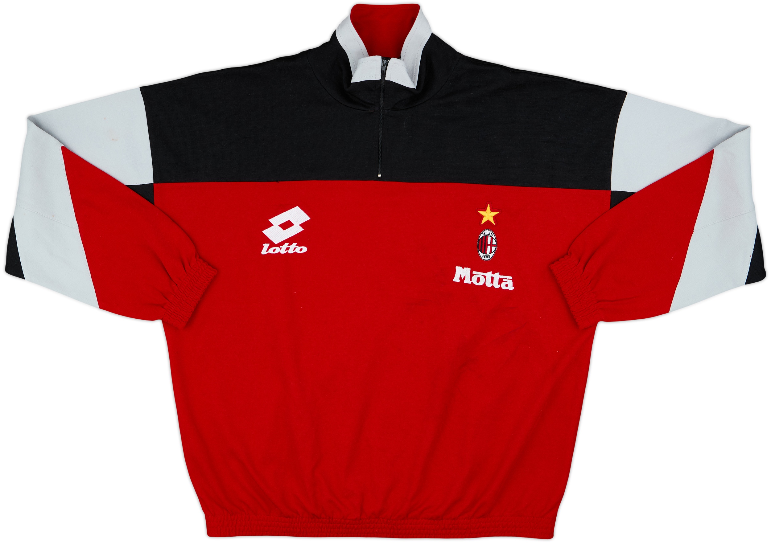 1993-94 AC Milan Lotto 1/4 Zip Track Jacket - 8/10 - (XL)