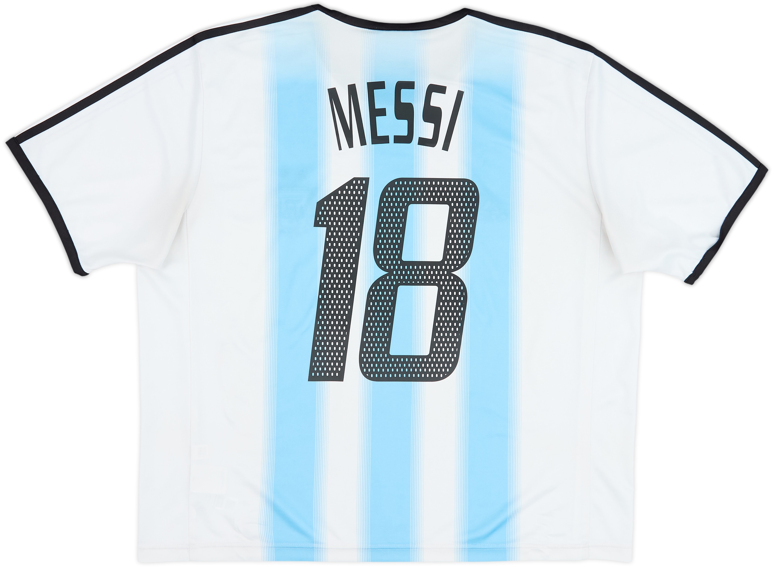 2004-05 Argentina Basic Home Shirt Messi #18 - 7/10 - (XL)