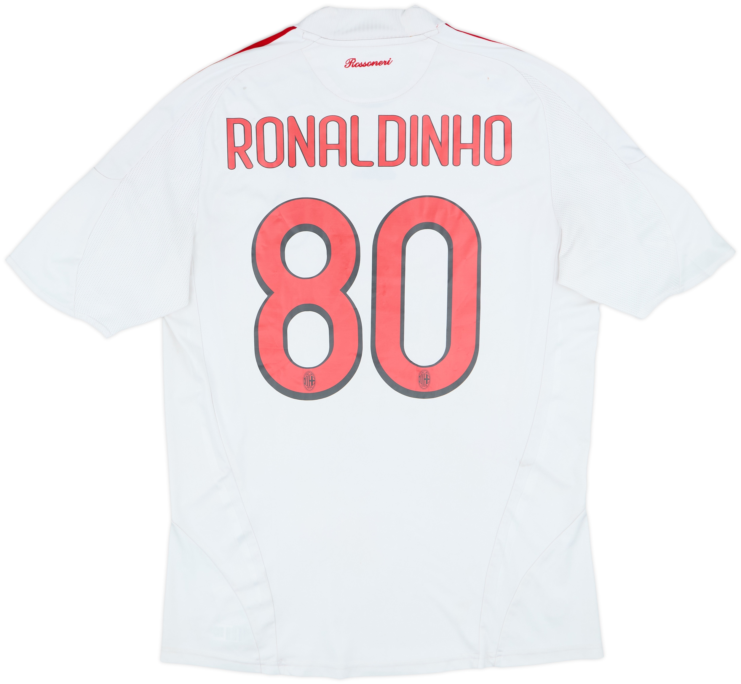 Ronaldinho 80 Jersey AC Milan Adidas 2008 2009 Retro Football り