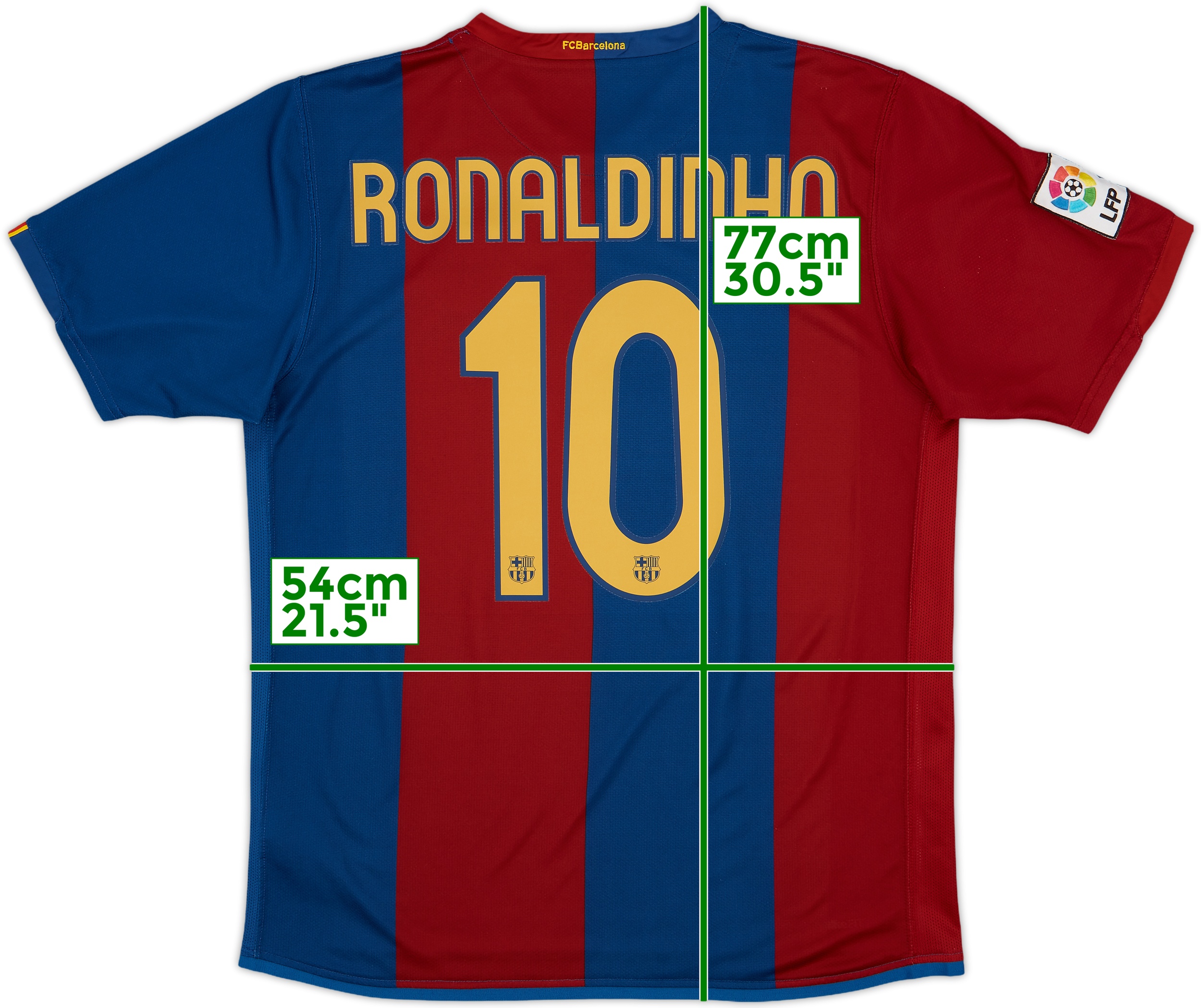 2003-04 Barcelona Home Shirt Ronaldinho #10 - 8/10 - (L)