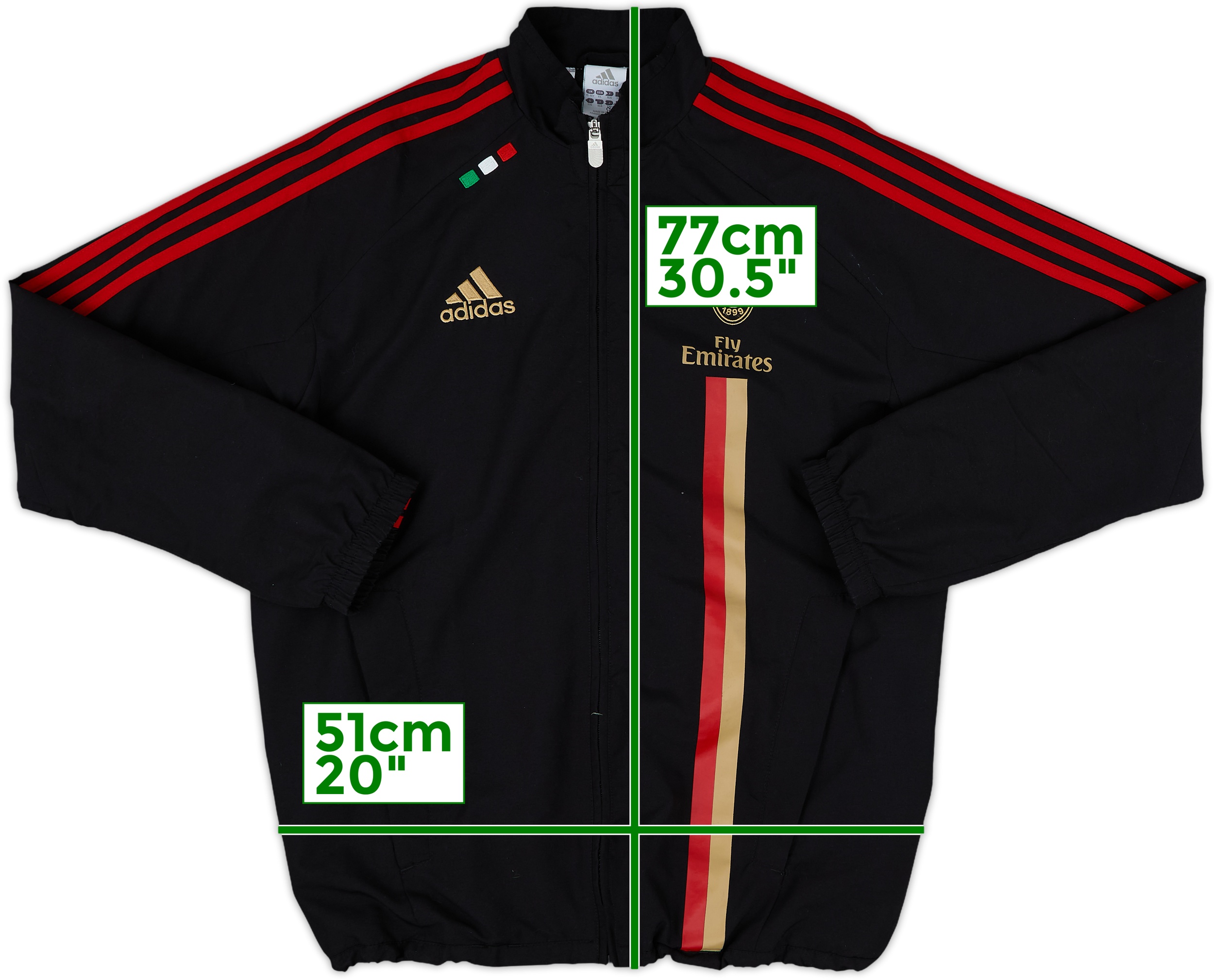 2011-12 AC Milan adidas Track Jacket - 8/10 - (S)