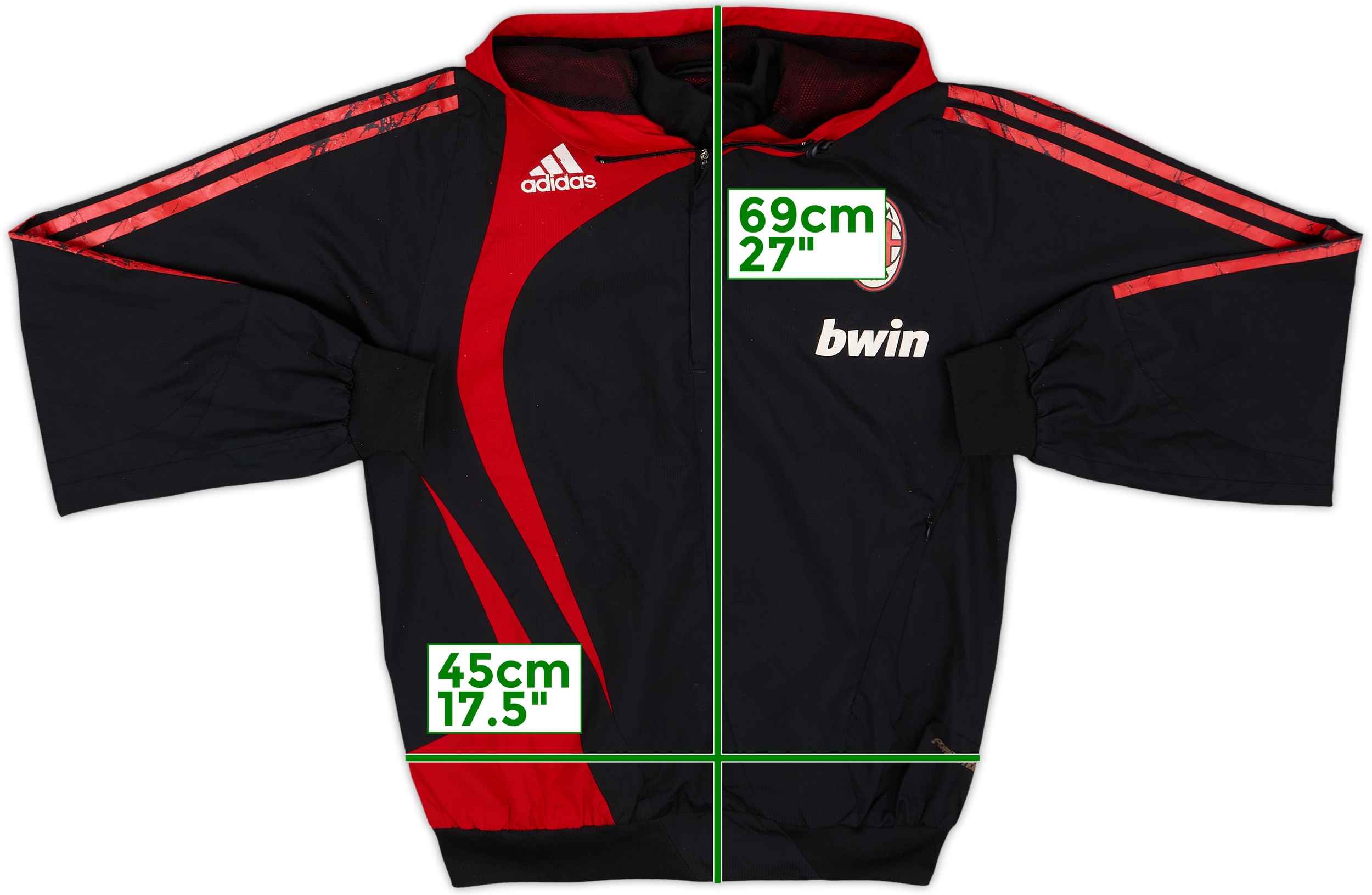ベッカム　菅田将暉着　08-09 AC MILAN track jacket L 6117b3fb4780d69ec9a984a292482d