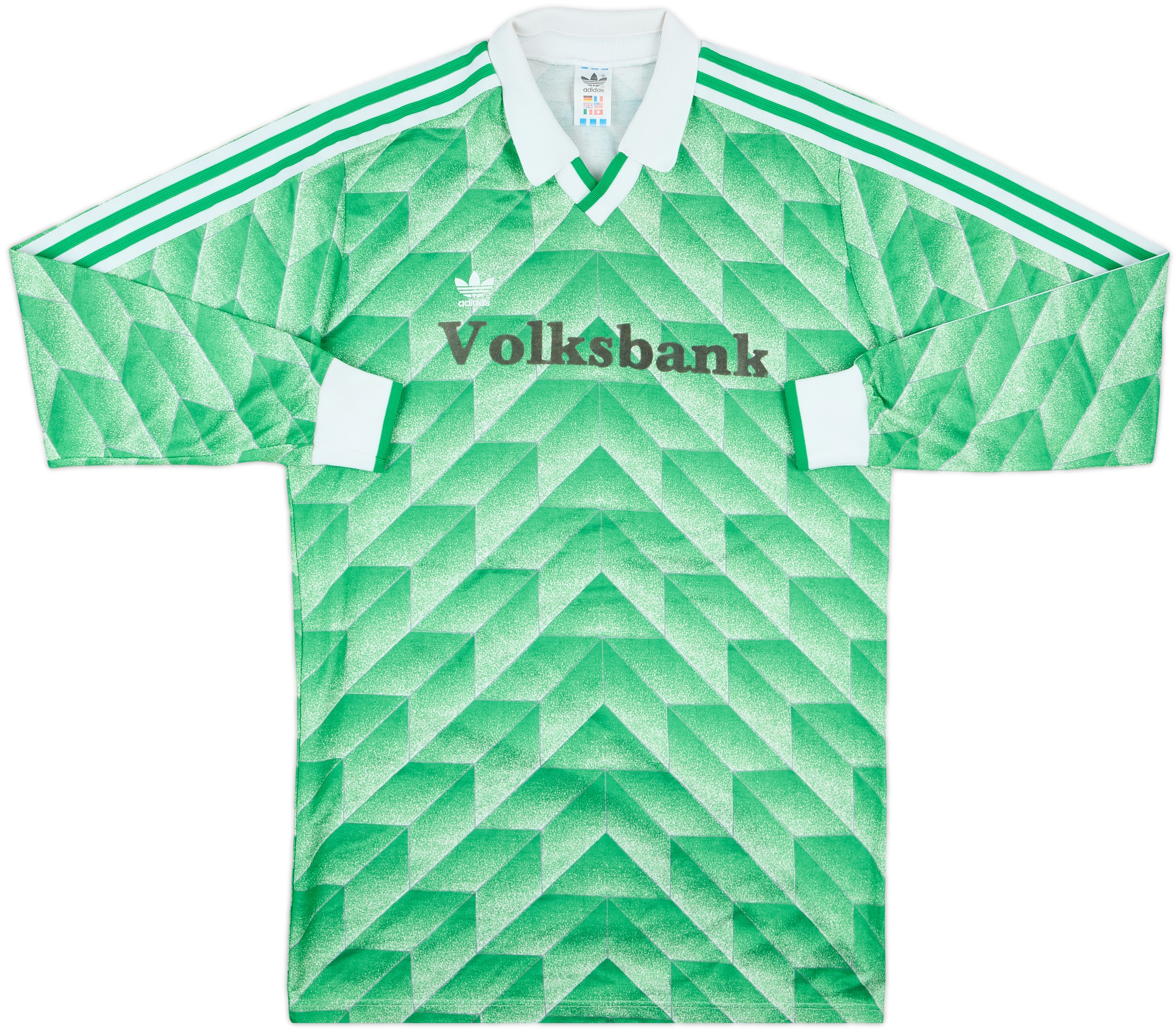 1988 adidas 'Ipswich' Template 'SC Stockum' L/S Shirt #14 - 8/10 - (L)