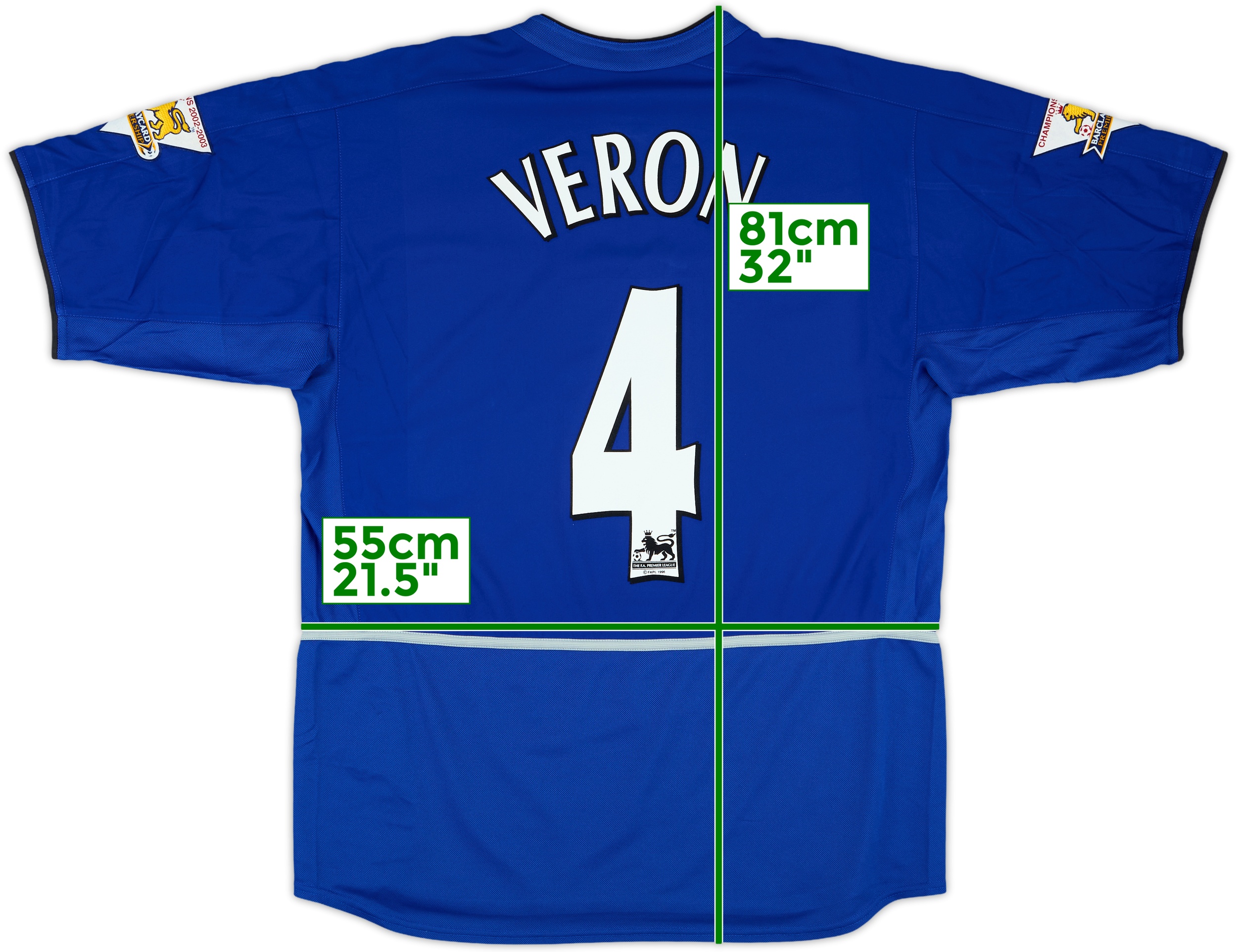 ウェア Manchester United 2002 2003 3rd Veron 2002-03 Manchester United Third Shirt | Veron #4 | BNWT