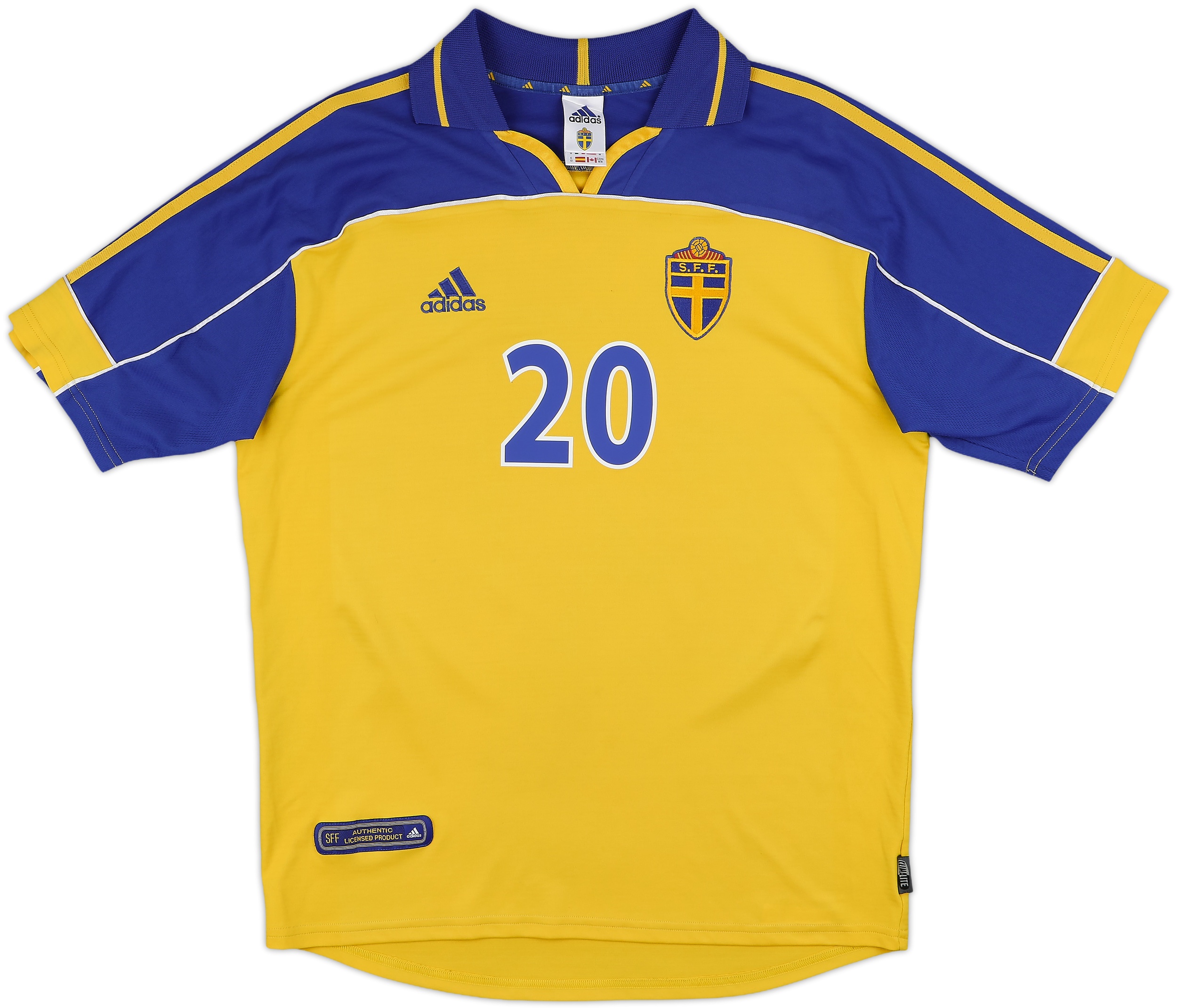 ウェア Y2K vintage 08 Sweden LARSSON UMBRO 17 L BNWT Umbro L 2006-08 Sweden Home Soccer Football #11 Henrik