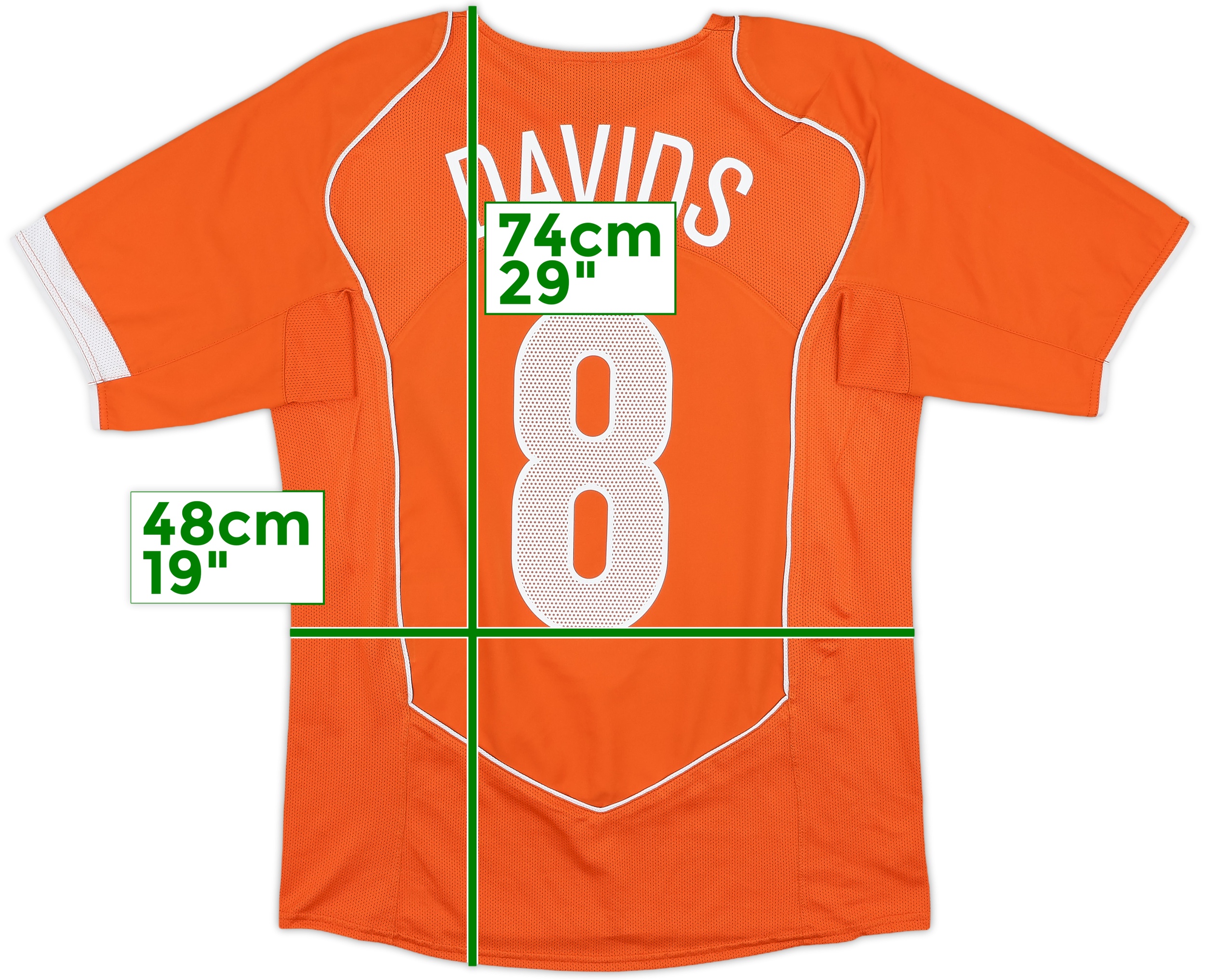 2004-06 Netherlands Home Shirt Davids #8 - 8/10 - (S)