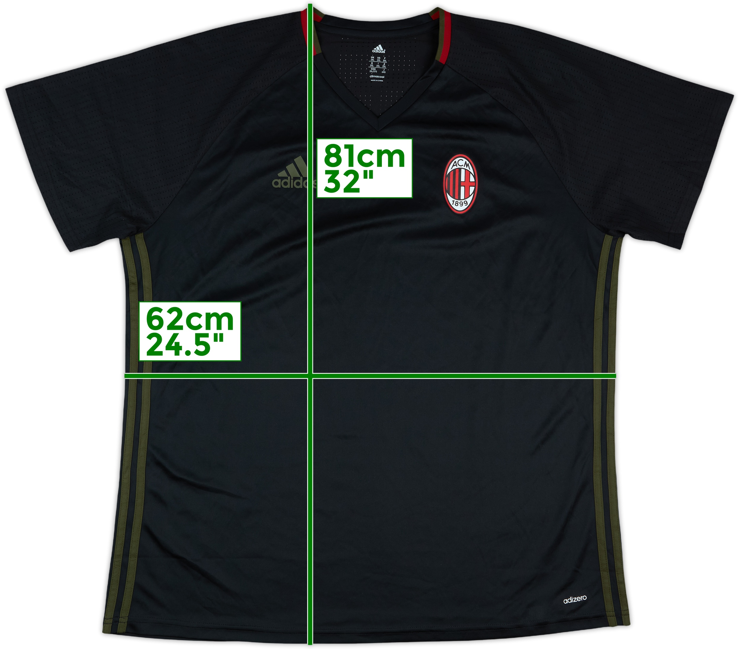 2016-17 AC Milan adidas adizero Training Shirt - 10/10 - (XXL)