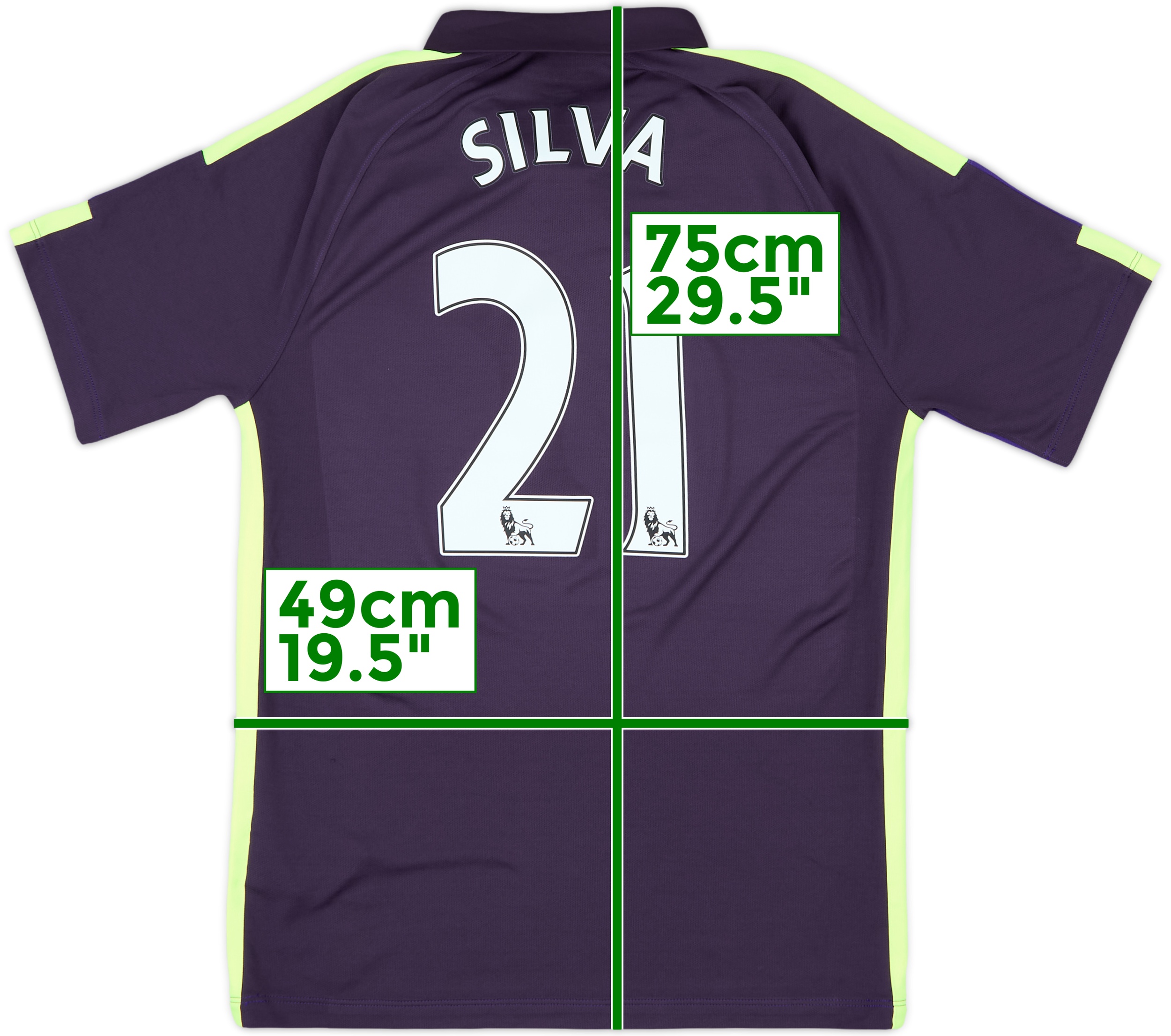 2014-15 Manchester City Third Shirt Silva #21 - 8/10 - (M)