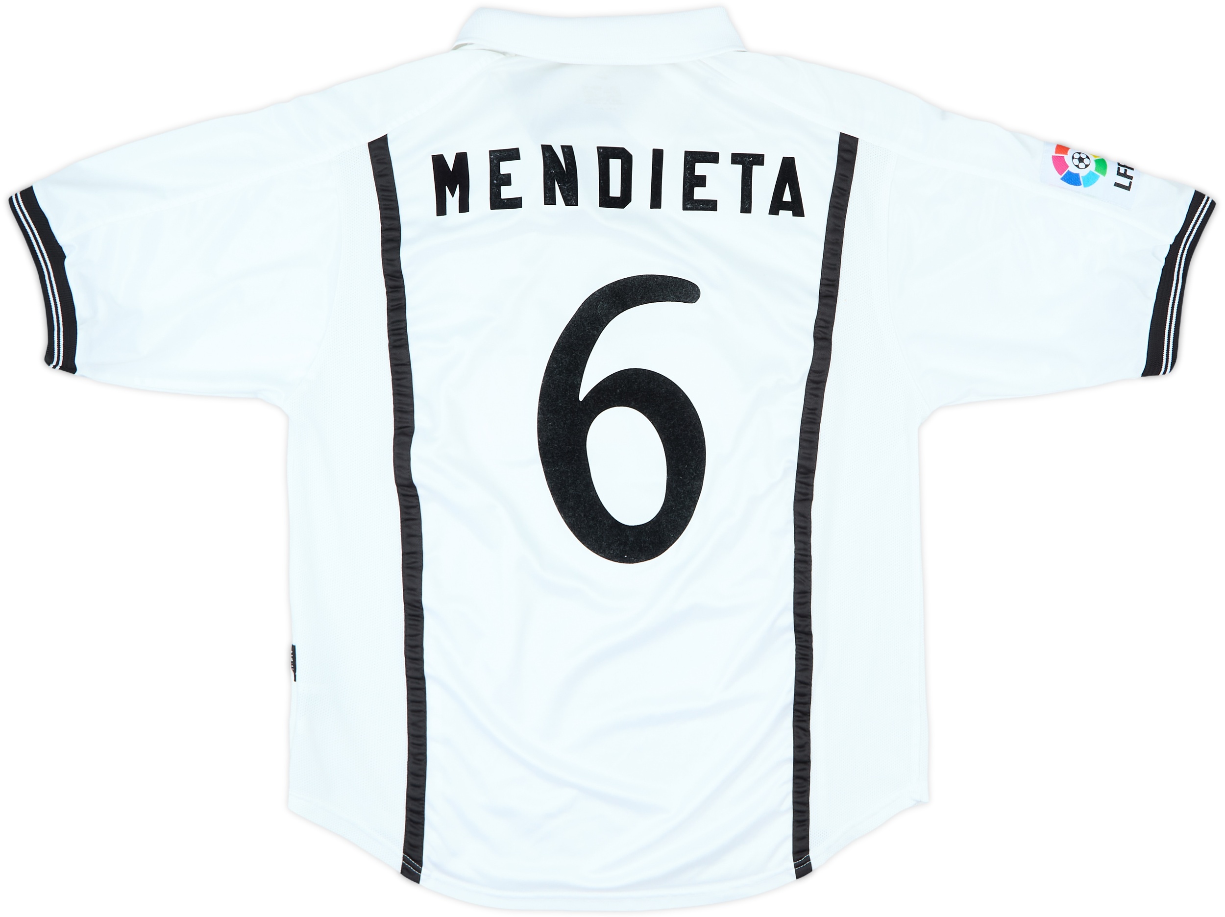 2000-01 Valencia Home Shirt Mendieta #6 - 7/10 - (L)