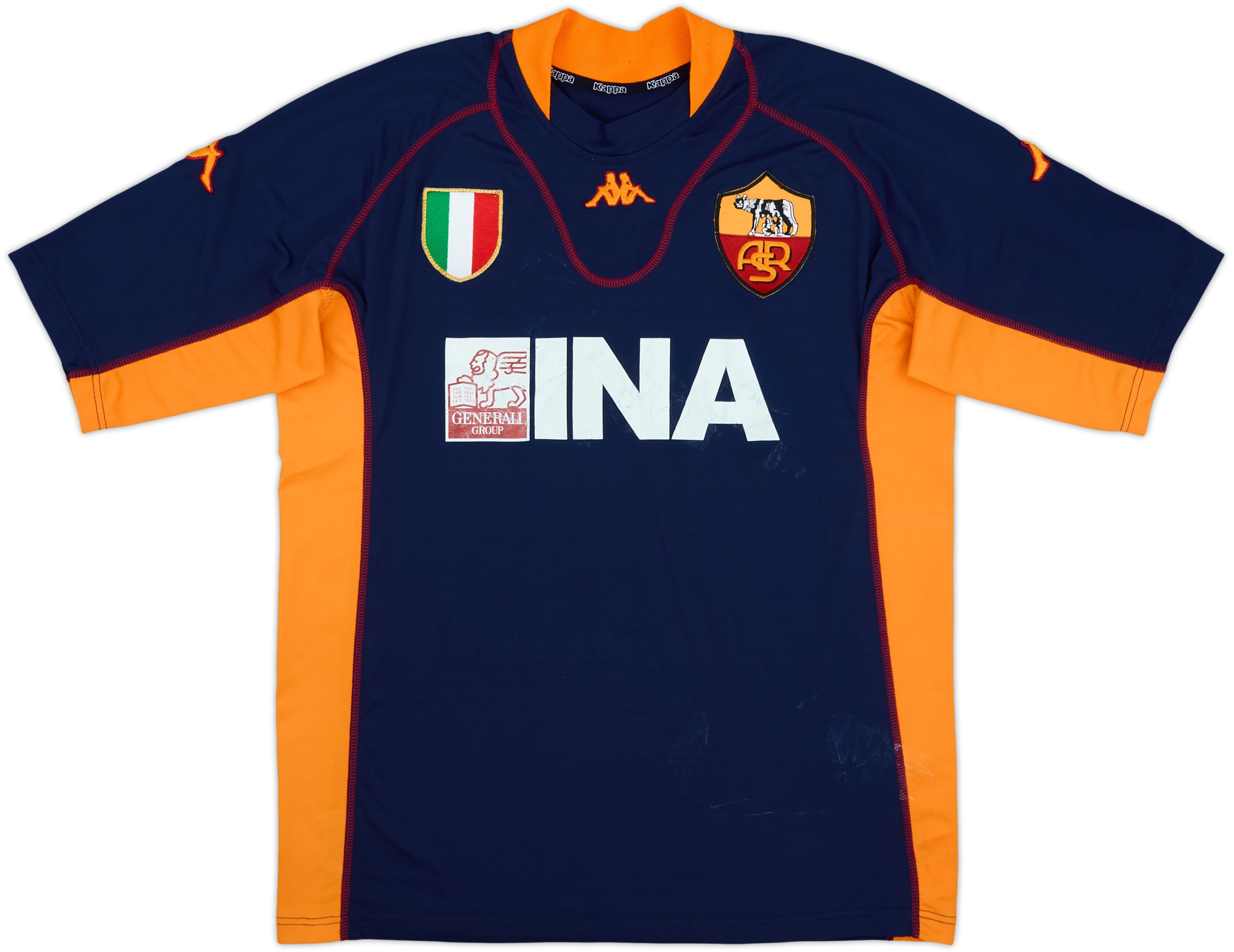 【訳あり】 2001-02 Roma (XL) - 5/10 - Shirt Third ウェア