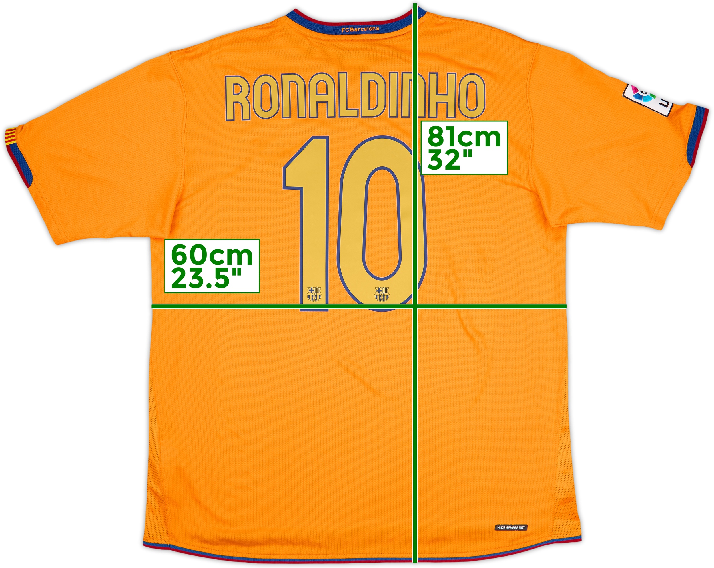 2006-08 Barcelona Away Shirt Ronaldinho #10 - 9/10 - (XL)