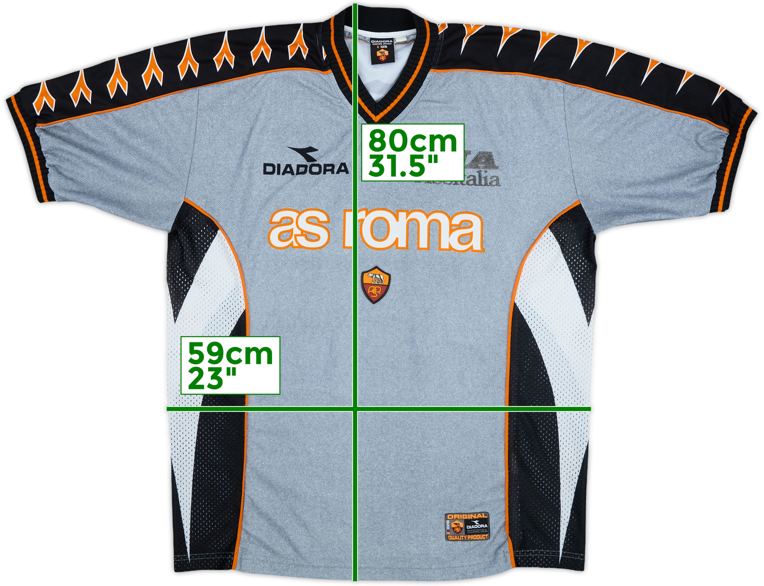 1999-00 Roma Diadora Training Shirt - 7/10 - (XL)