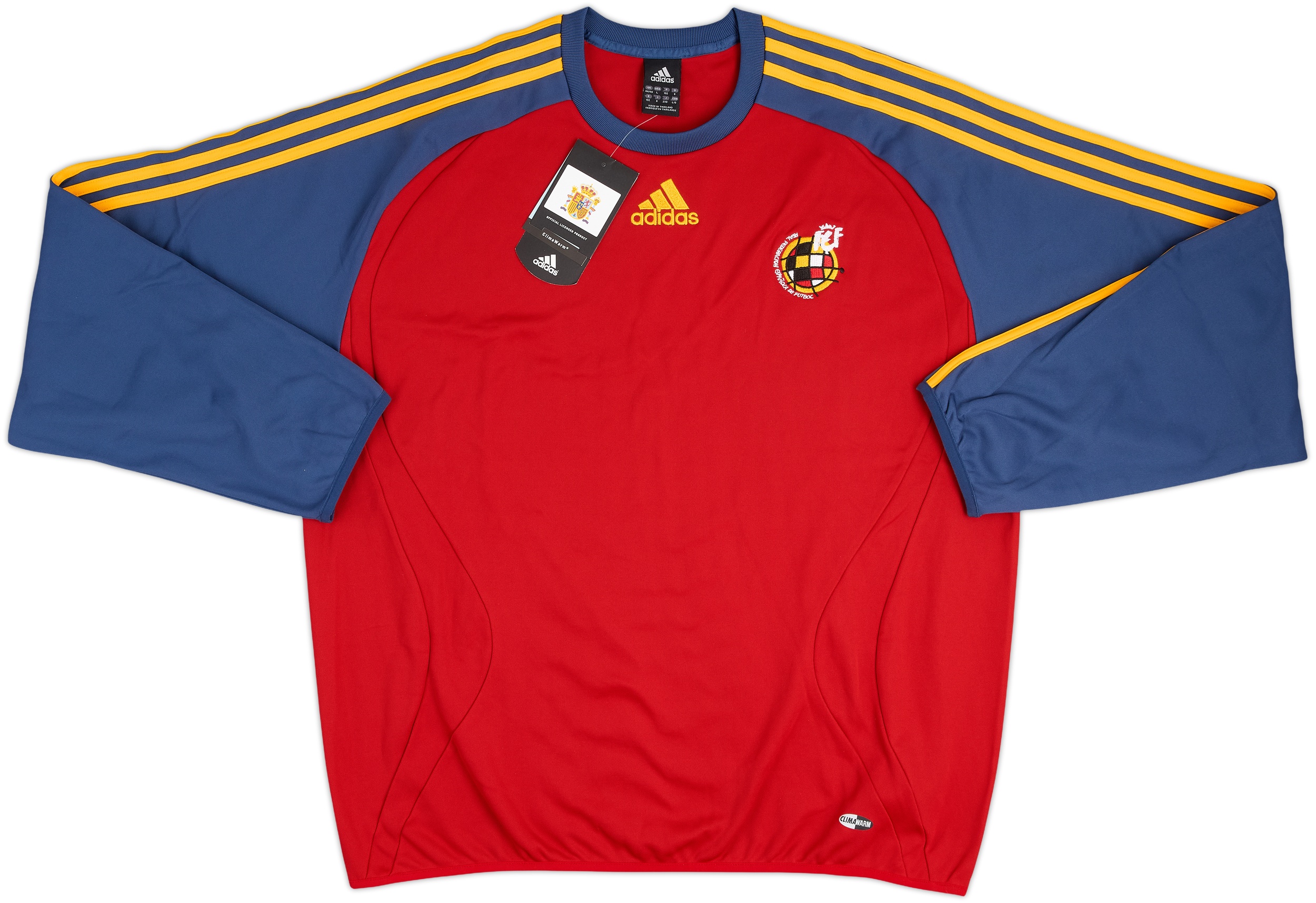 adidas ゲームシャツ　スペイン代表　2004年　ユーロ　美品　刺繍　XL 2004-06 Spain adidas Sweat Top (L/XL)