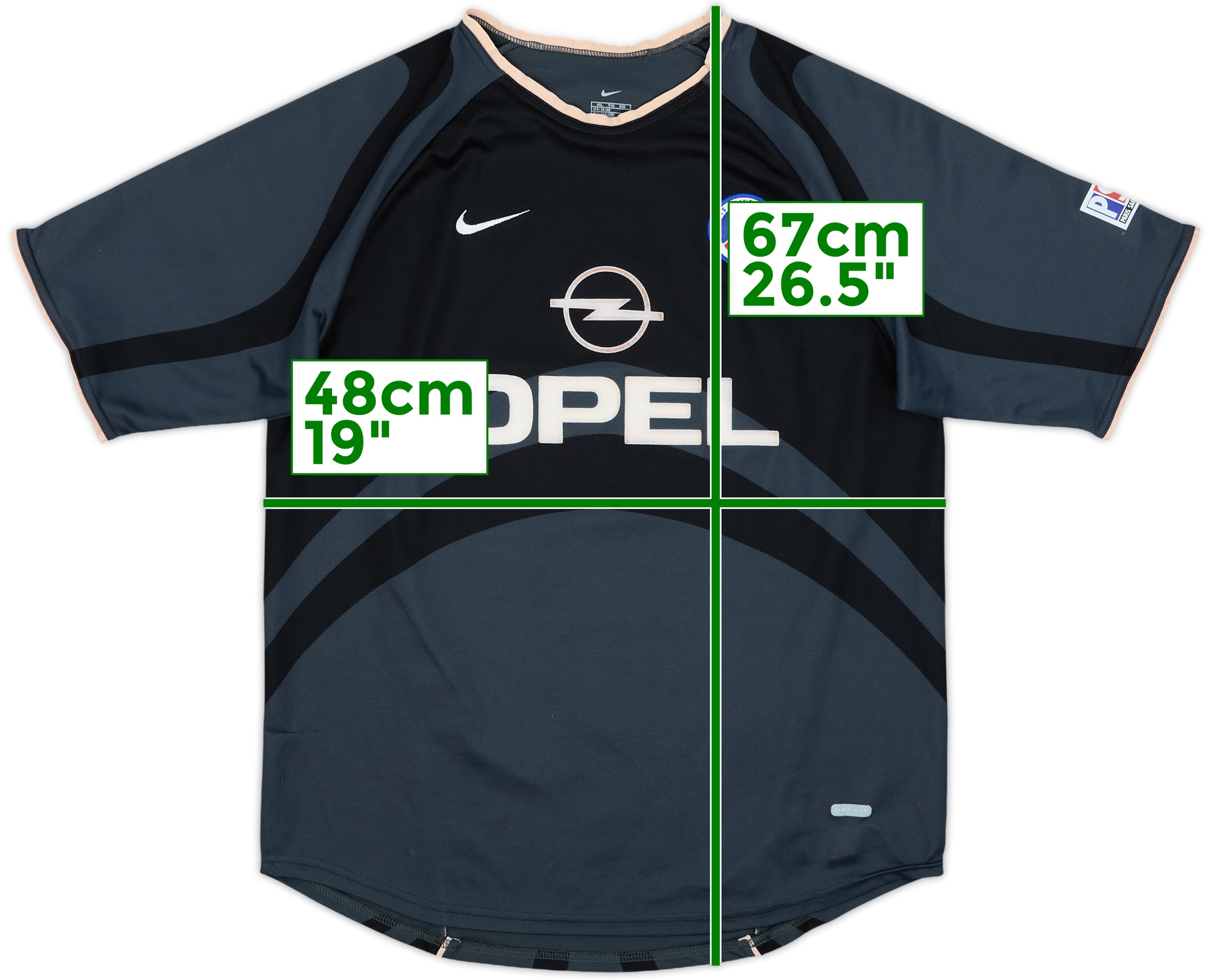 PARIS SAINT GERMAIN セカンドアウェイゲームシャツ（XL） PSGアウェイスタジアムグッズシャツ2022-23