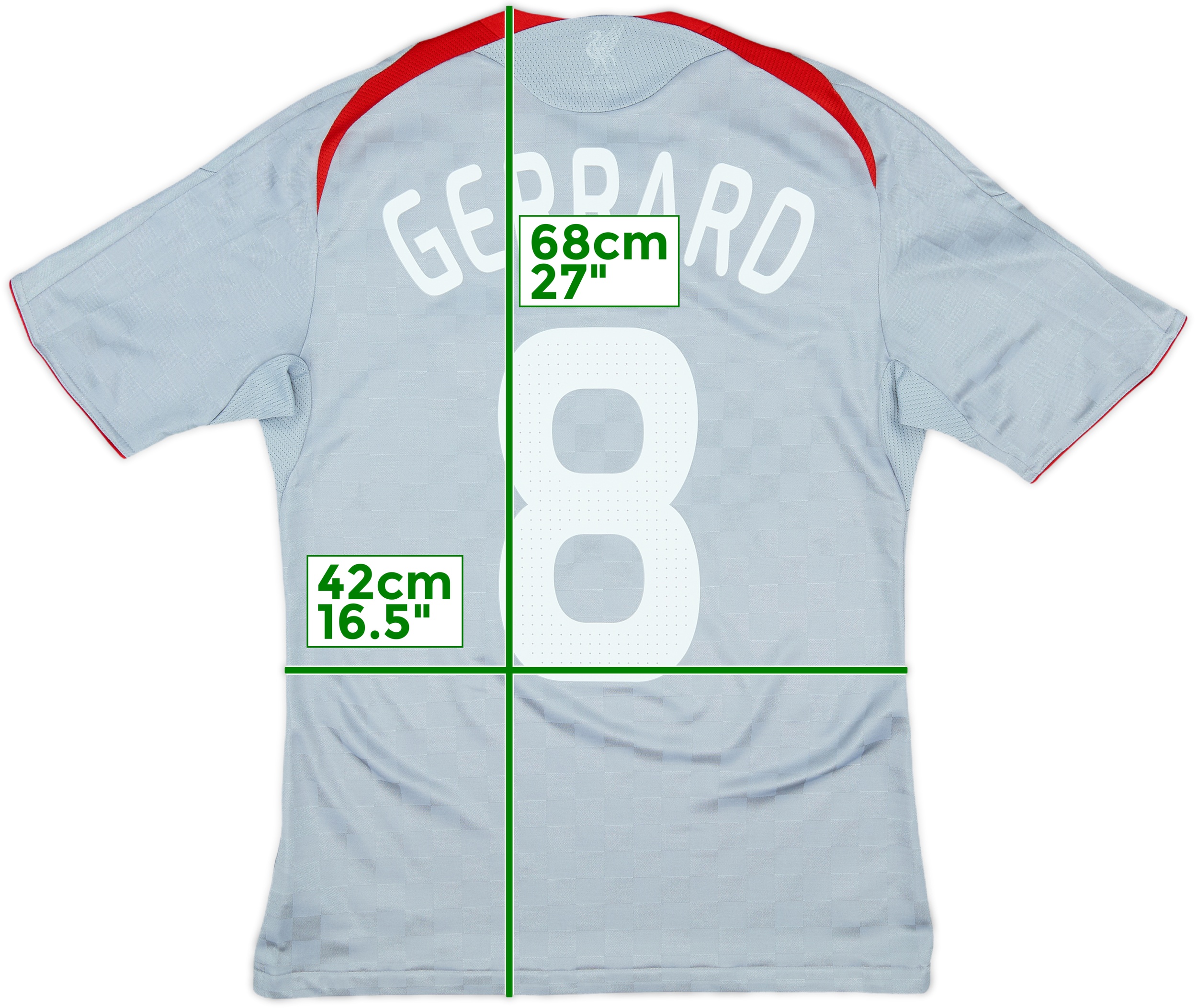2008-09 Liverpool Away Shirt Gerrard #8 - 6/10 - (L.Boys)