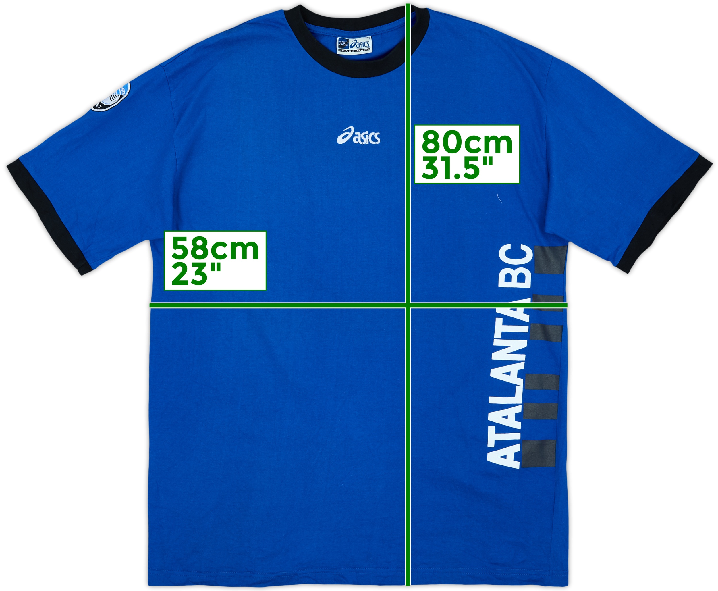 正規2002-03 asics Atalanta  shirt 2002-03 Atalanta Asics L/S Training Shirt - 8/10 - (XL)