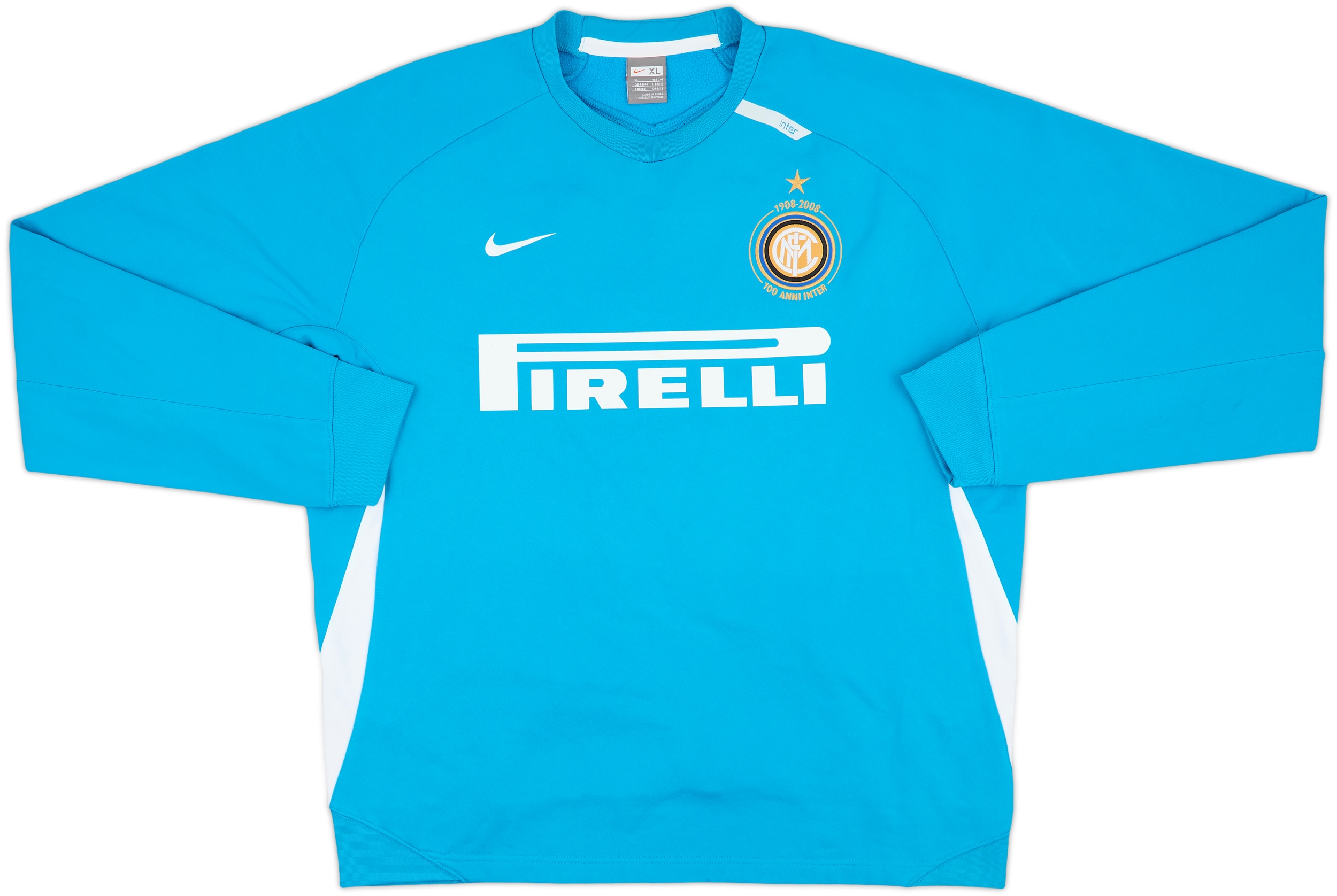 （希少）1999-00 Inter Milan Nike Sweat Top Vintage Nike Inter Milan 1999/2000 Football Training