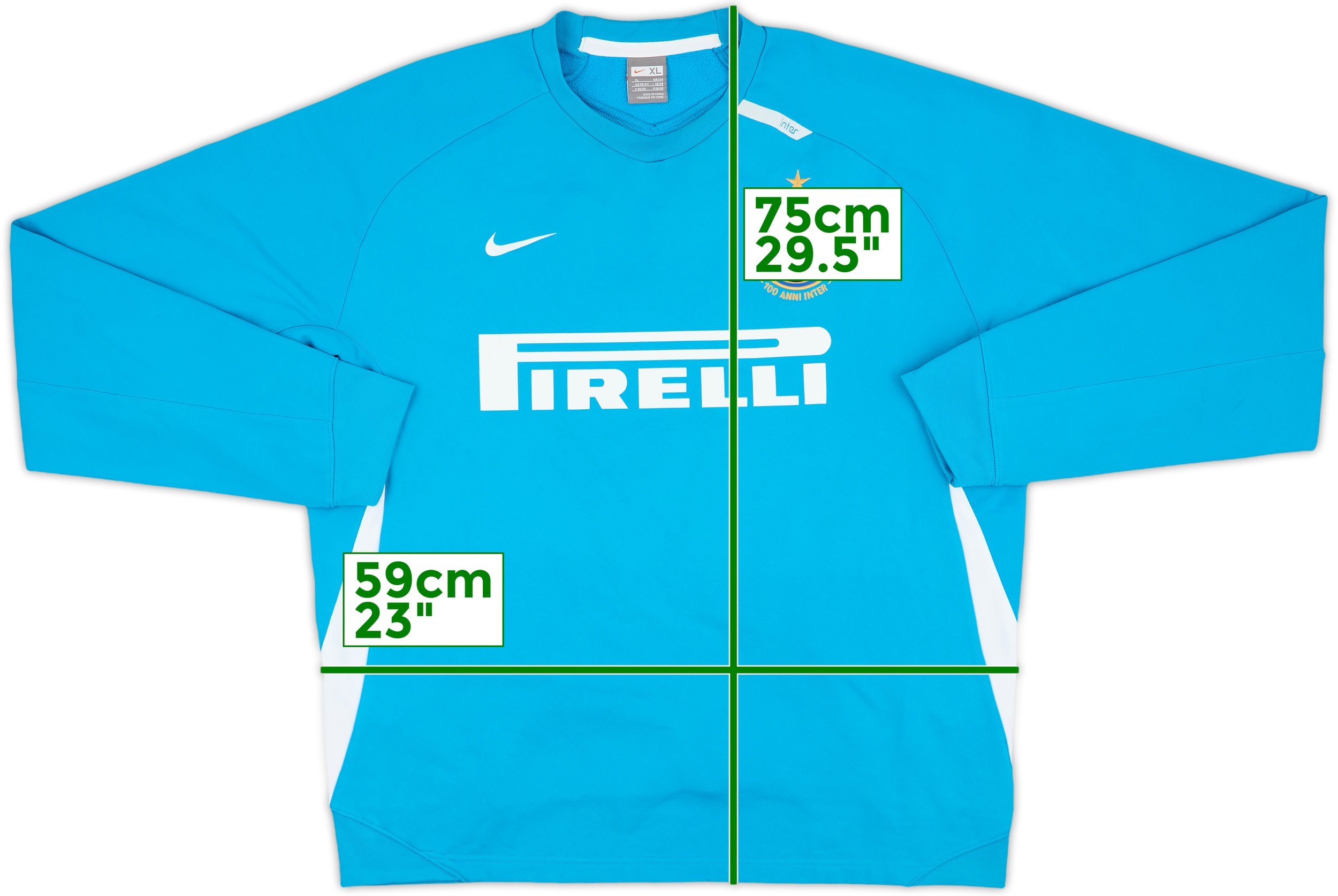 希少）1999-00 Inter Milan Nike Sweat Top 希少）1999-00 Inter Milan